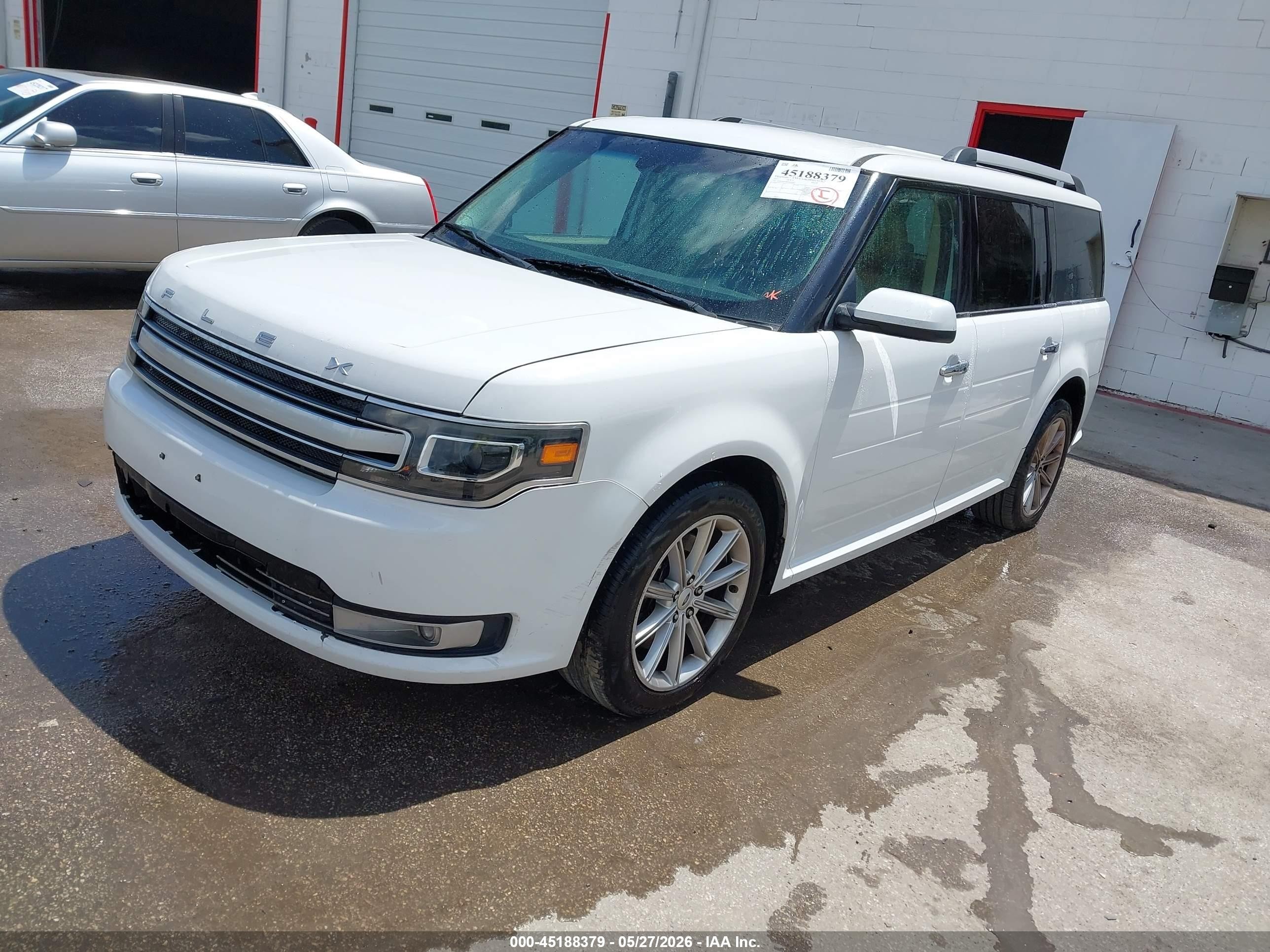 2015 Ford Flex Limited White vin: 2FMHK6D86FBA06047