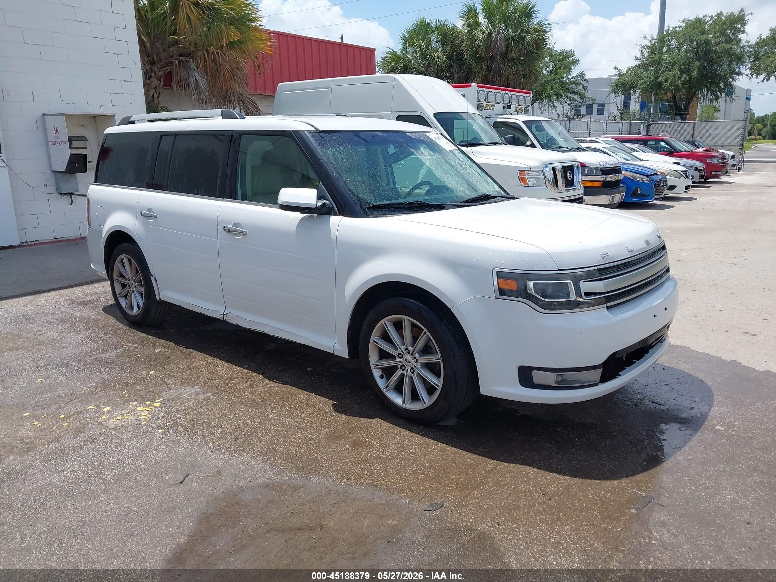 2015 Ford Flex Limited White vin: 2FMHK6D86FBA06047