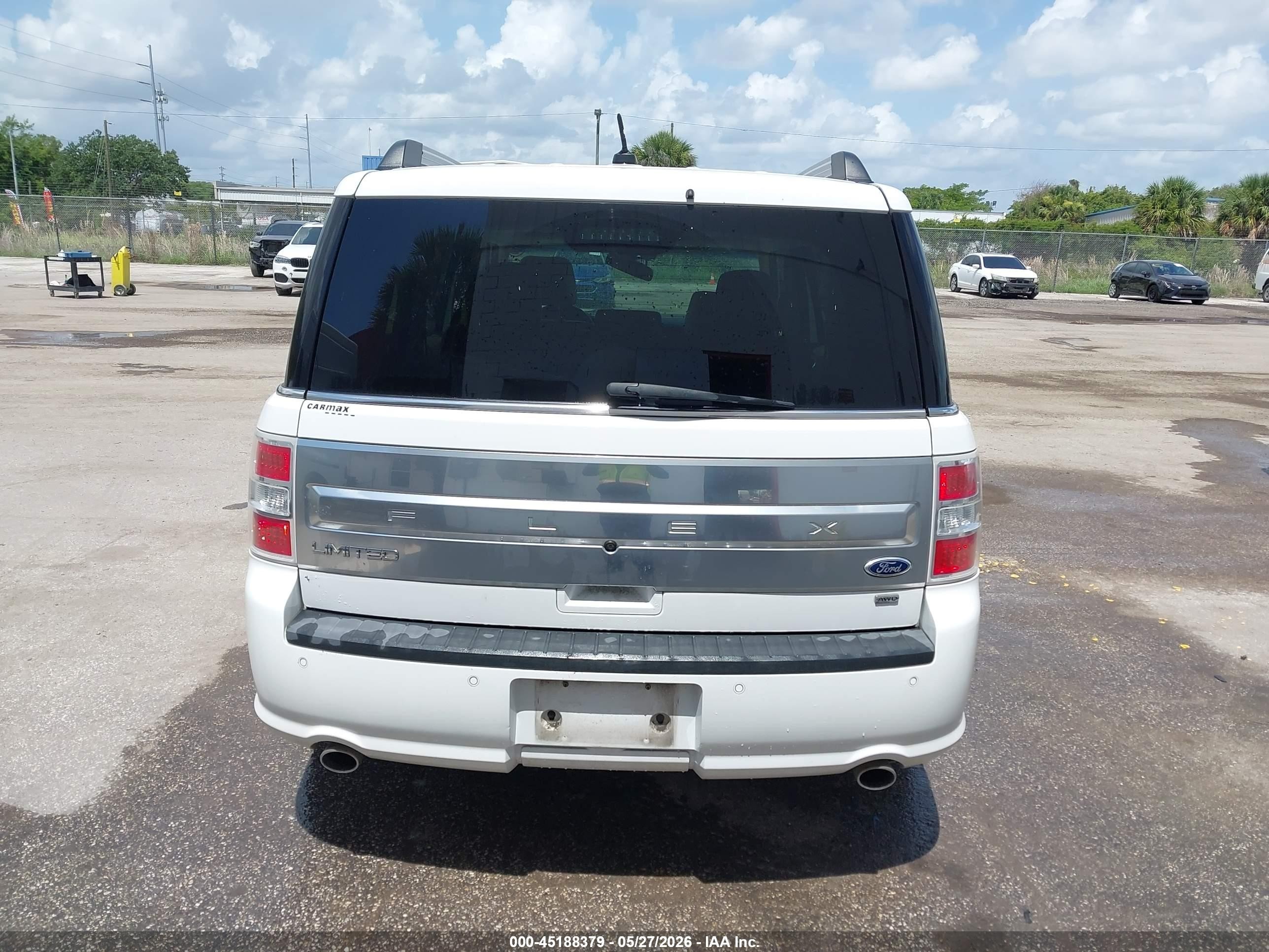 2015 Ford Flex Limited White vin: 2FMHK6D86FBA06047