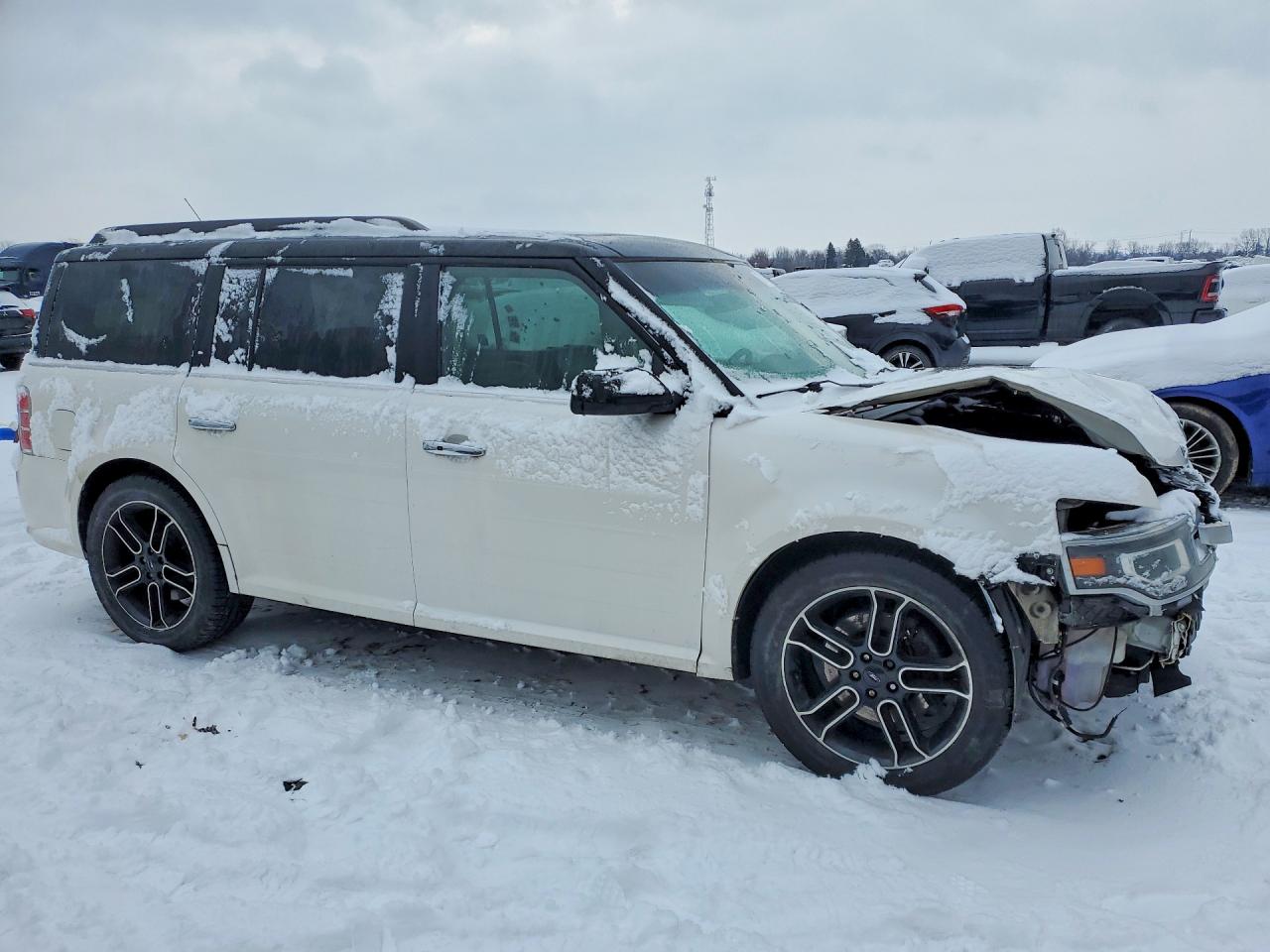 2015 Ford Flex Limited White vin: 2FMHK6D88FBA13159
