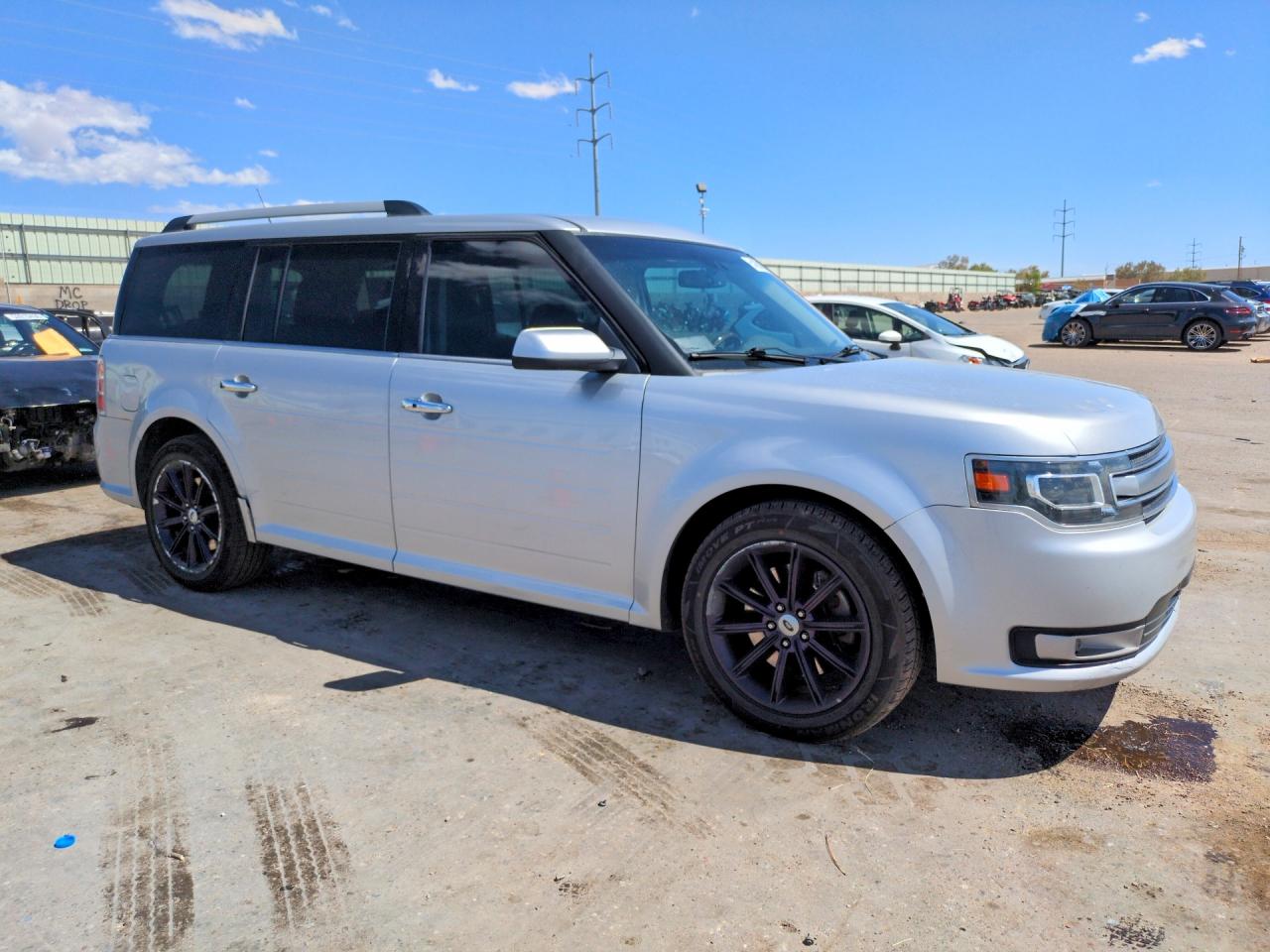 2015 Ford Flex Limited Silver vin: 2FMHK6D89FBA03952
