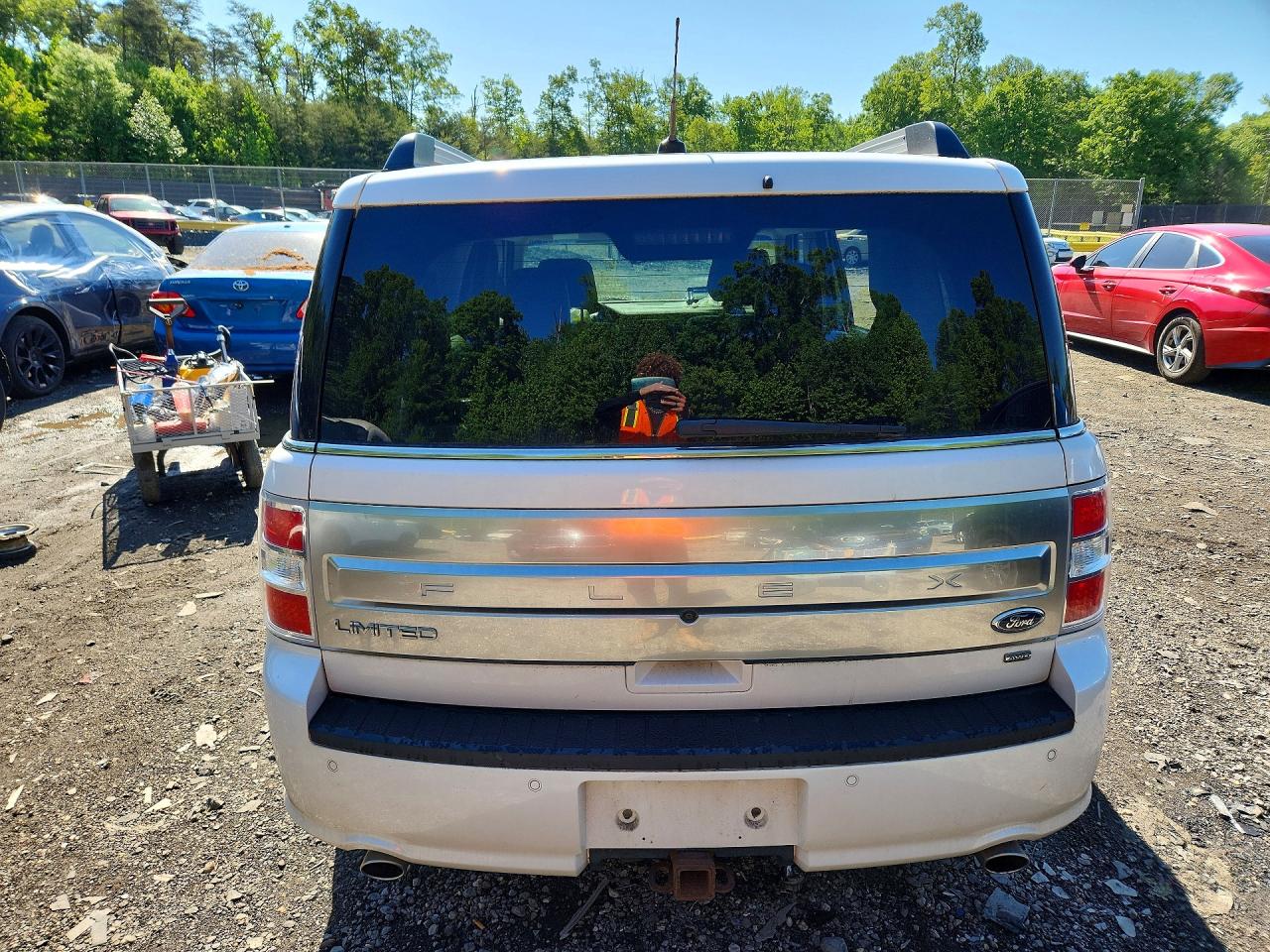 2015 Ford Flex Limited White vin: 2FMHK6D89FBA16362