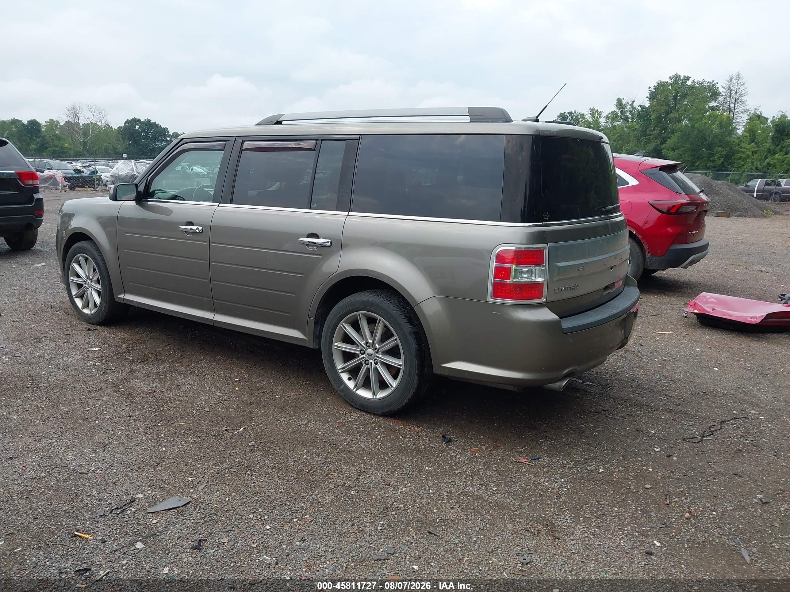 2014 Ford Flex Limited Beige vin: 2FMHK6D8XEBD30682