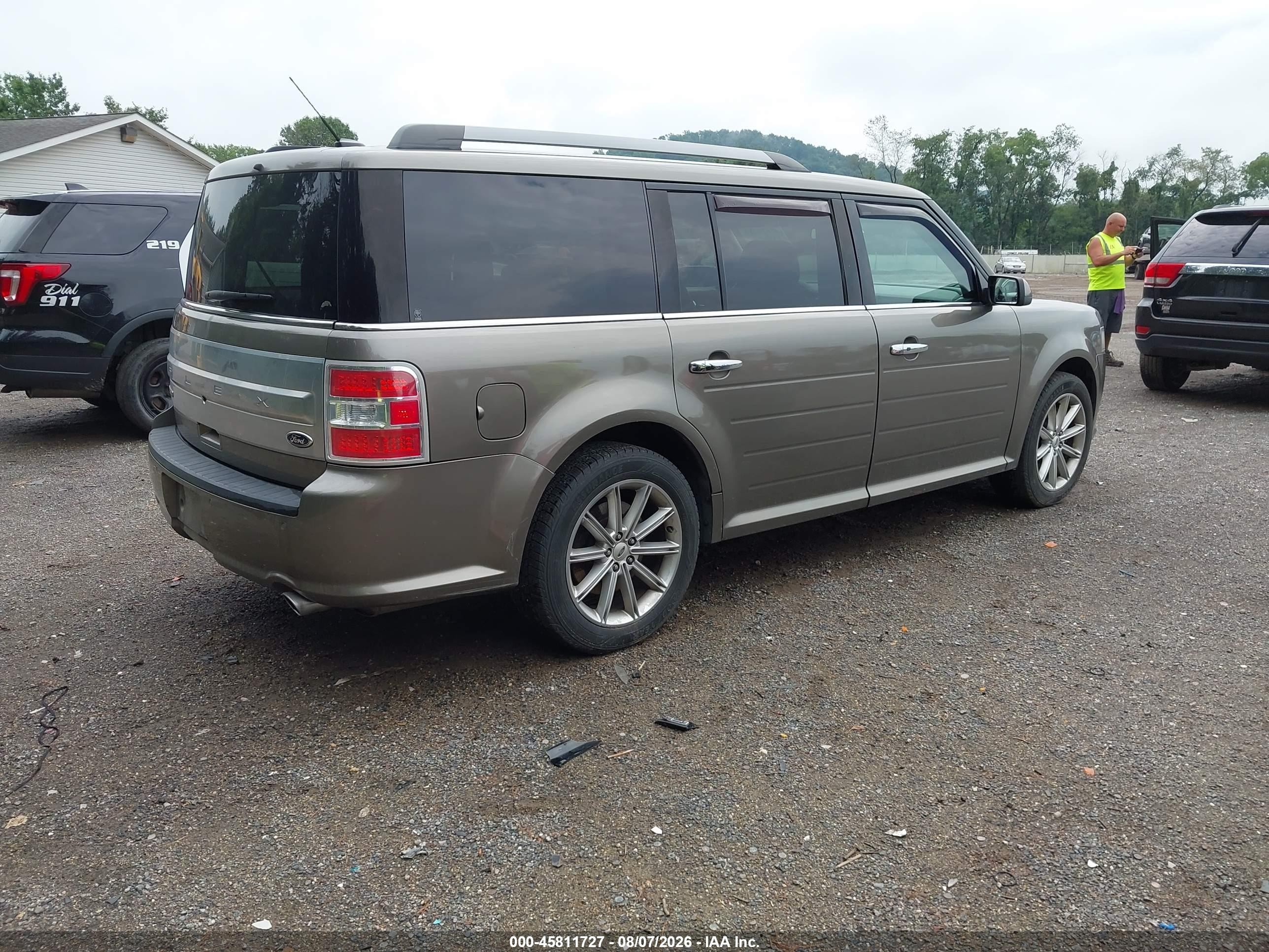 2014 Ford Flex Limited Beige vin: 2FMHK6D8XEBD30682