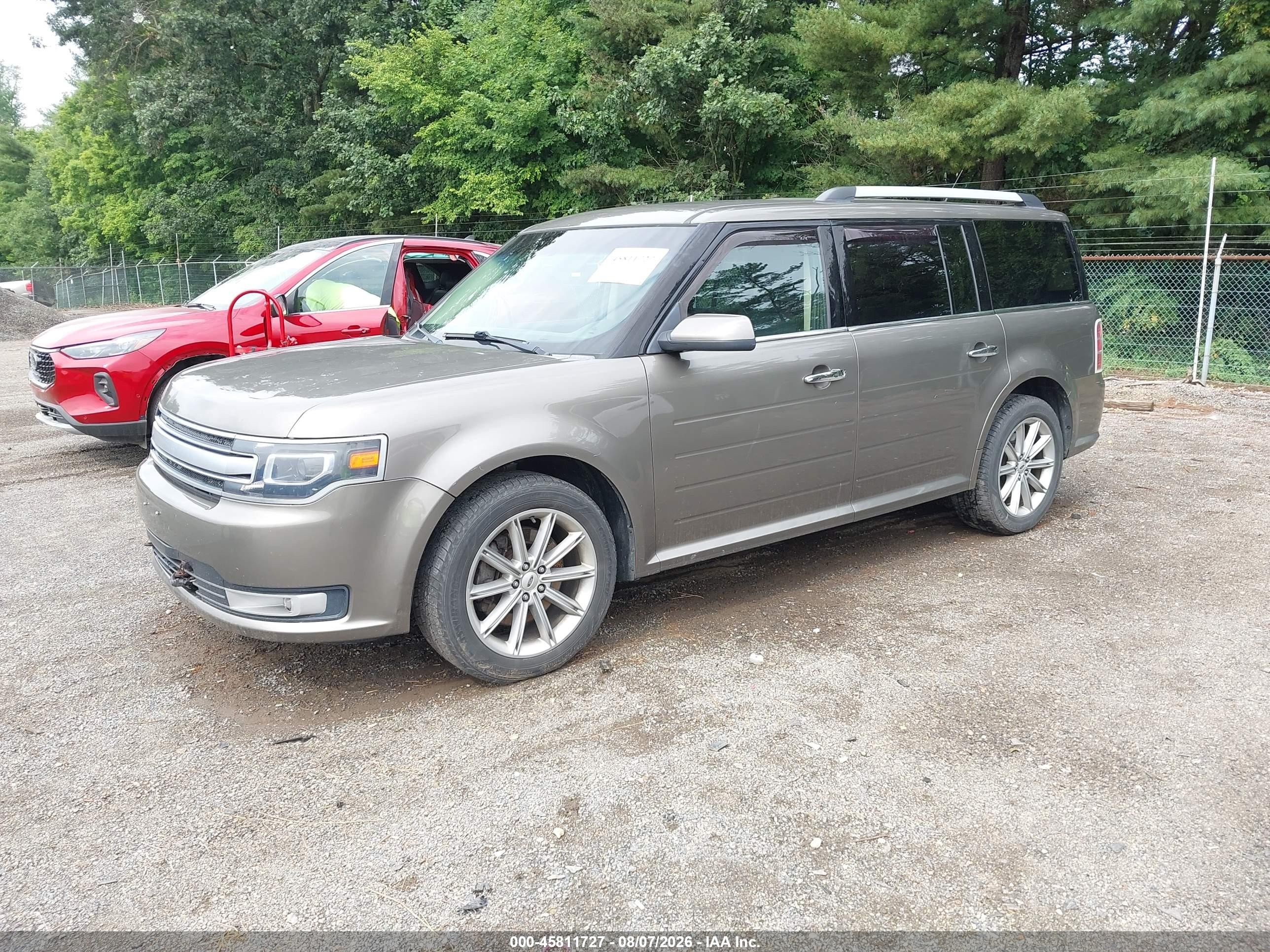 2014 Ford Flex Limited Beige vin: 2FMHK6D8XEBD30682