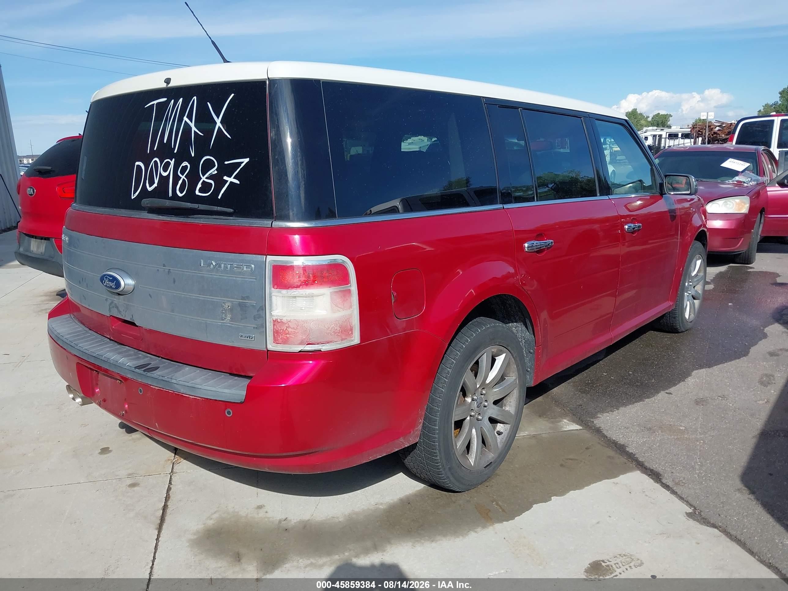 2011 Ford Flex Limited Red vin: 2FMHK6DC0BBD09887
