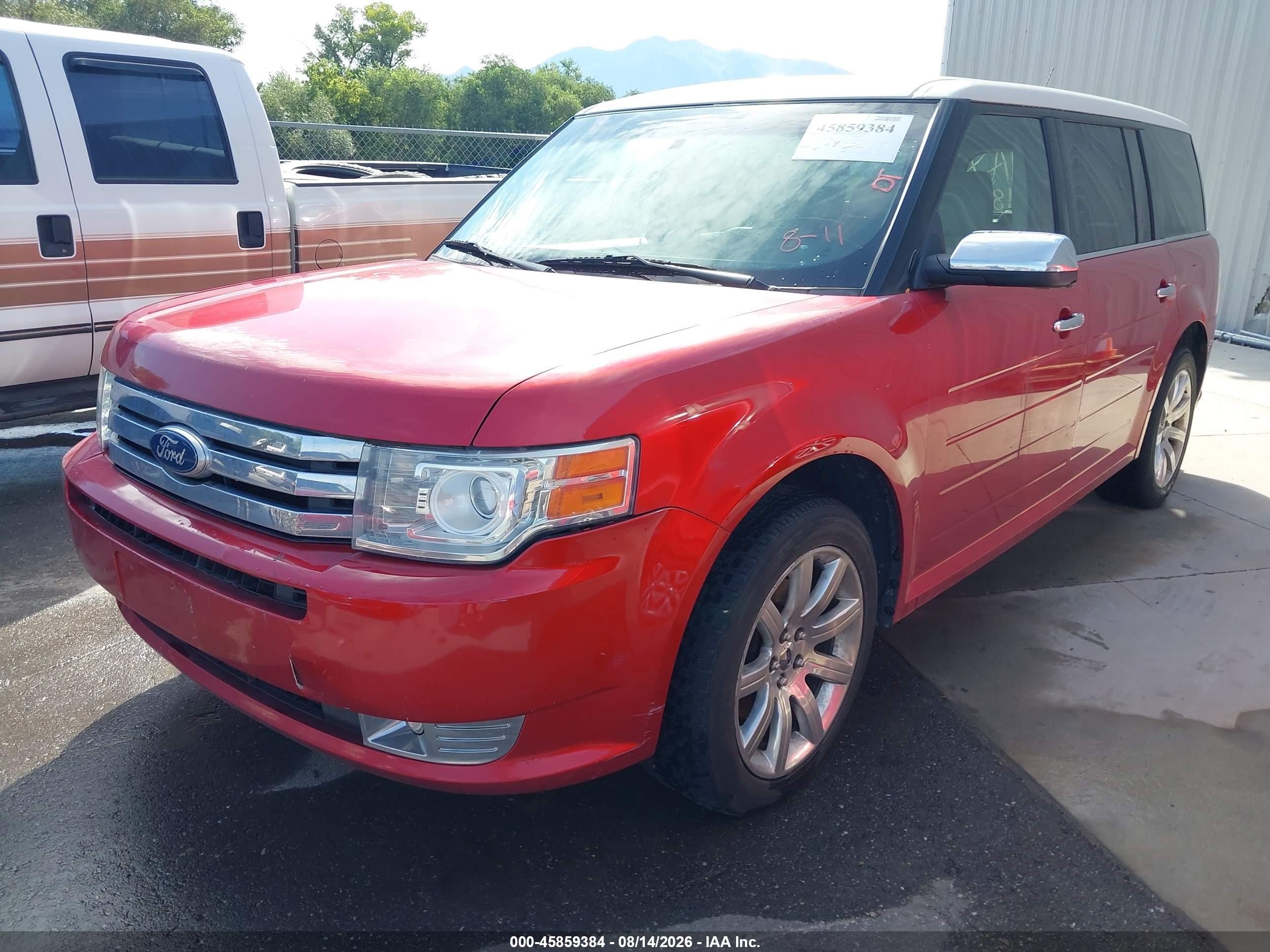 2011 Ford Flex Limited Red vin: 2FMHK6DC0BBD09887