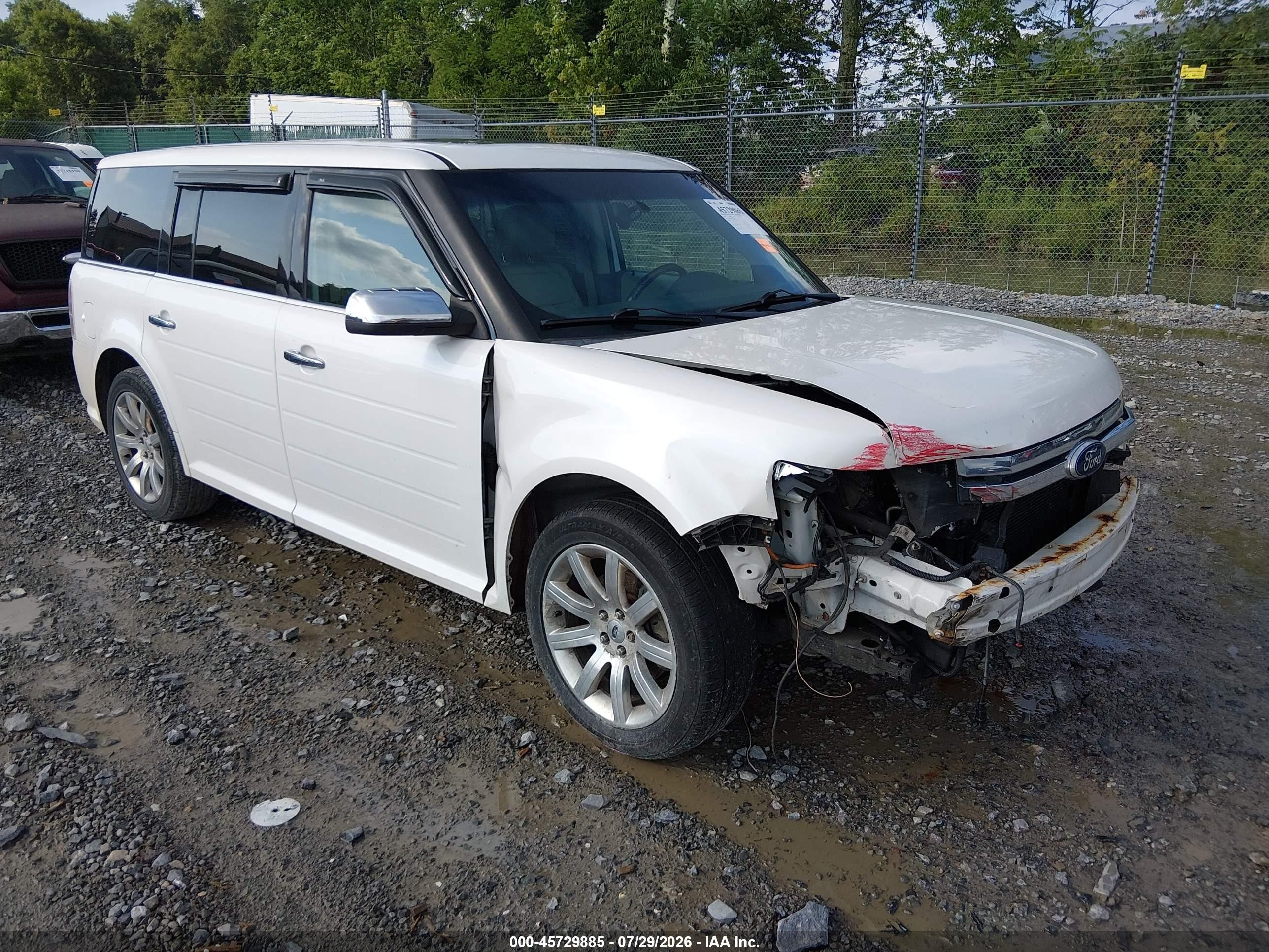 2011 Ford Flex Limited White vin: 2FMHK6DC1BBD17867