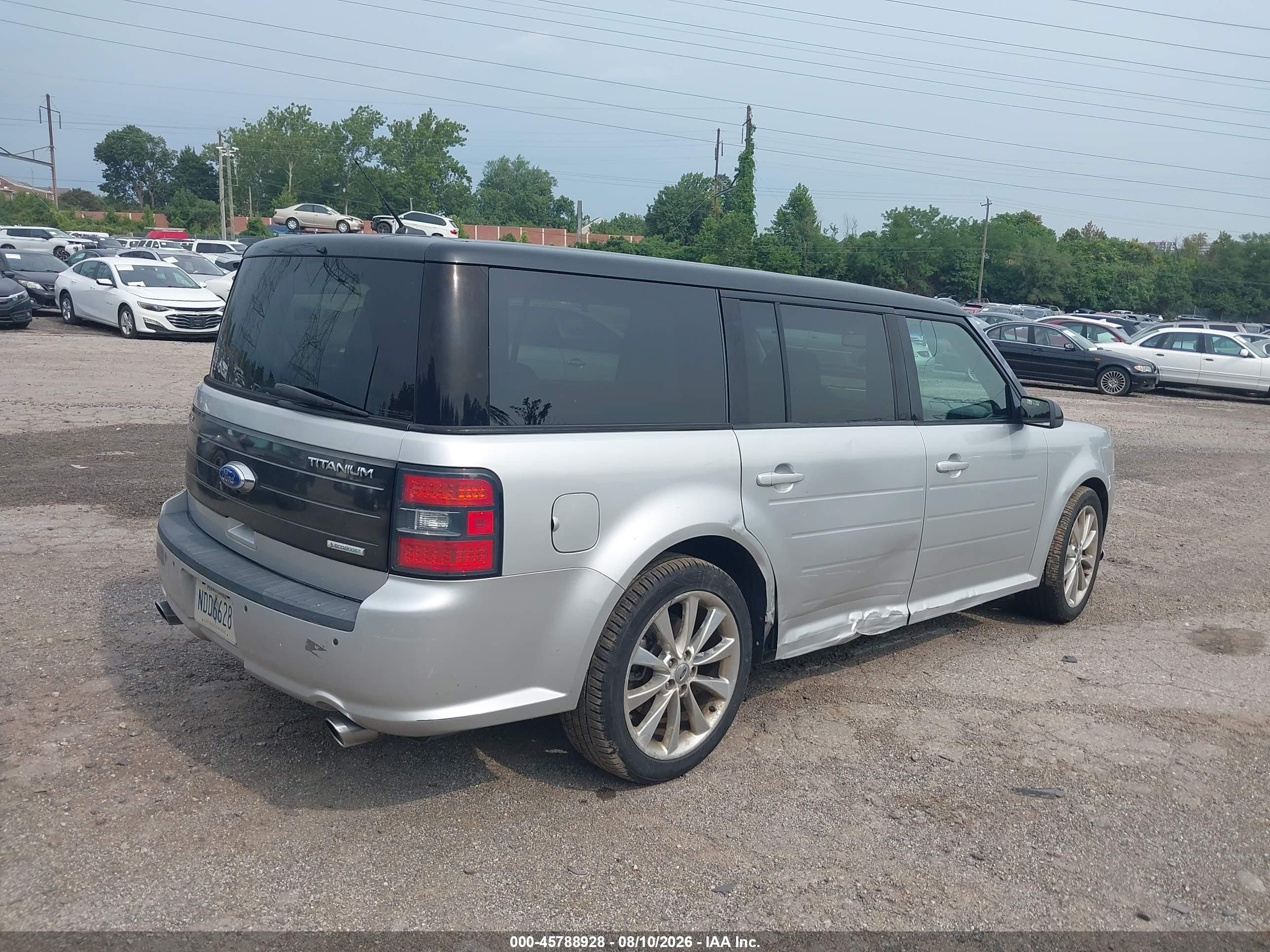 2011 Ford Flex Titanium Silver vin: 2FMHK6DT0BBD34546