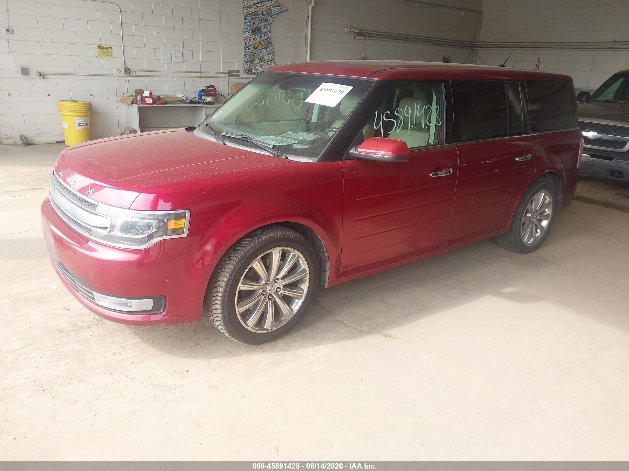 2014 Ford Flex Limited Red vin: 2FMHK6DT0EBD07674