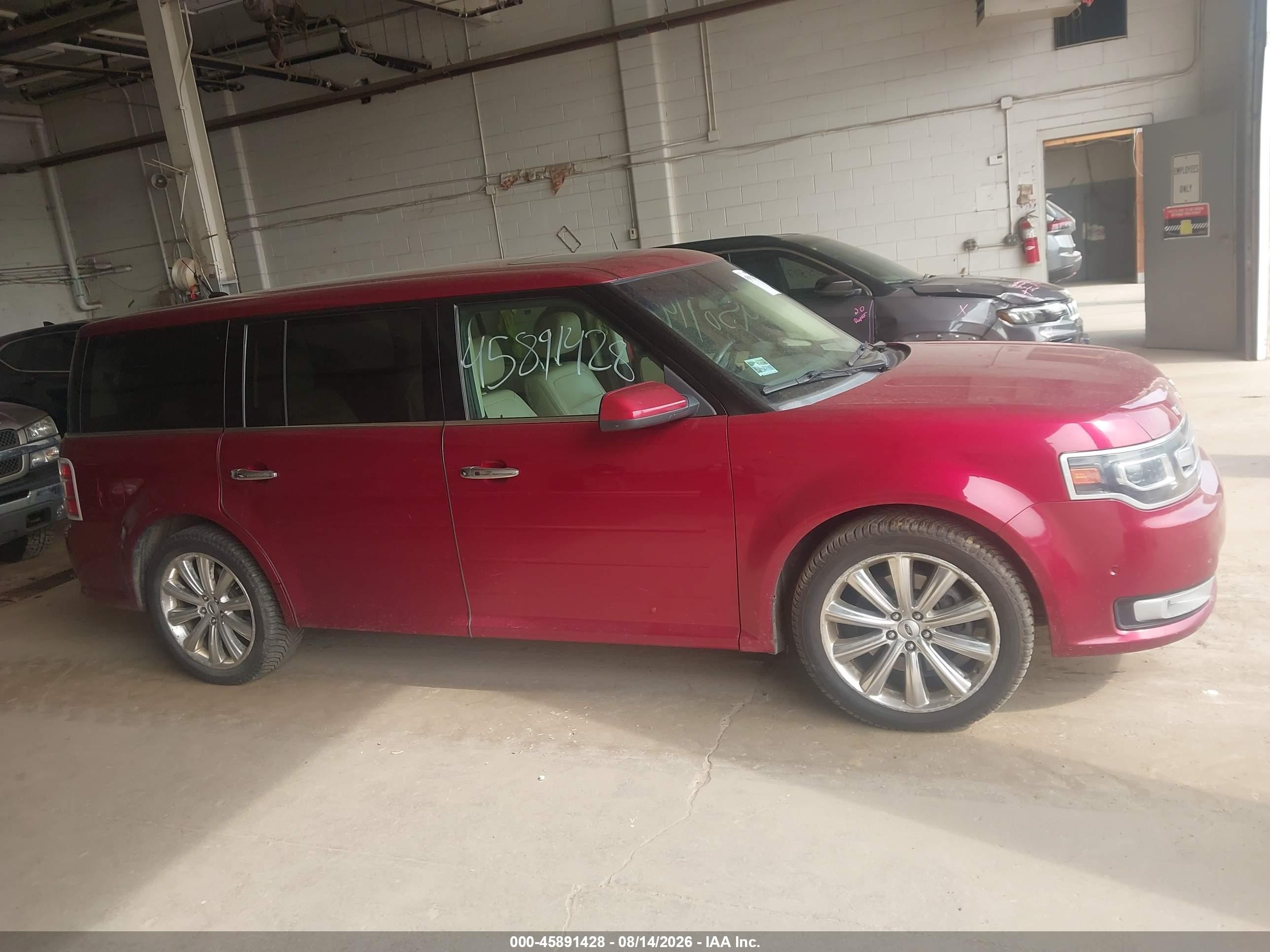 2014 Ford Flex Limited Red vin: 2FMHK6DT0EBD07674