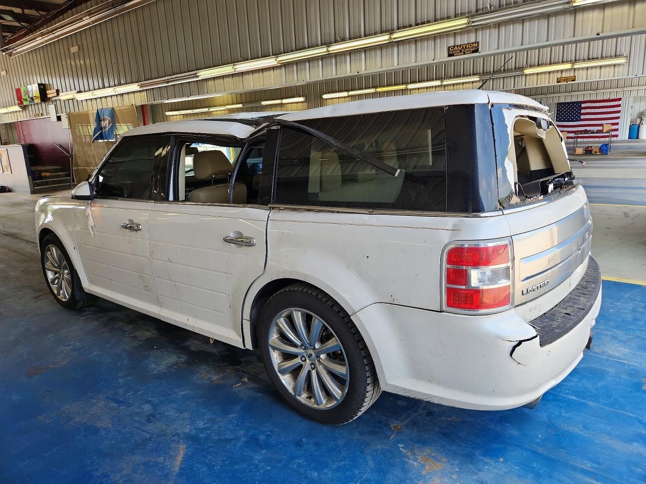 2014 Ford Flex Limited White vin: 2FMHK6DT2EBD30275