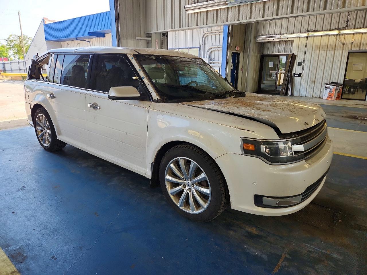 2014 Ford Flex Limited White vin: 2FMHK6DT2EBD30275