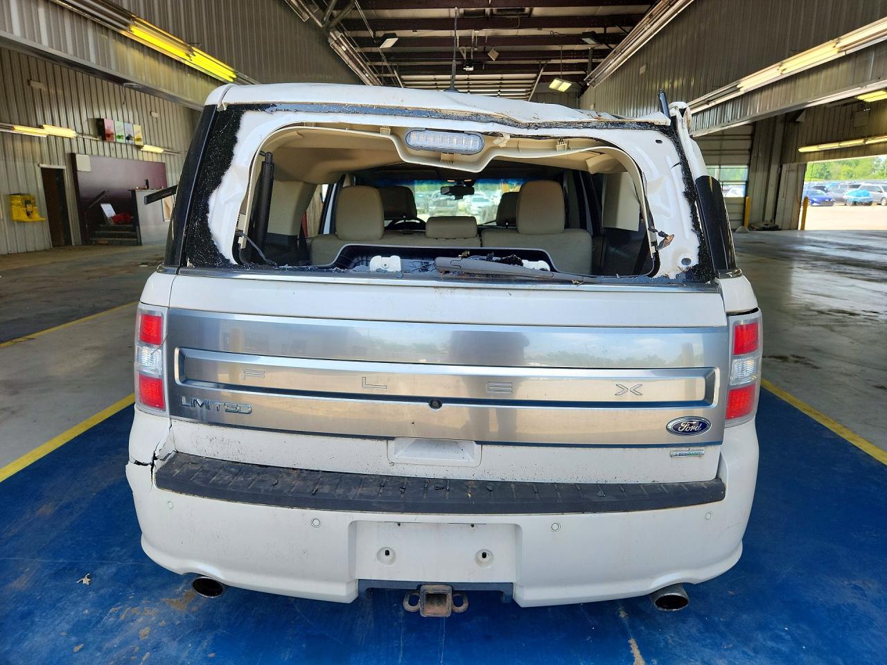 2014 Ford Flex Limited White vin: 2FMHK6DT2EBD30275