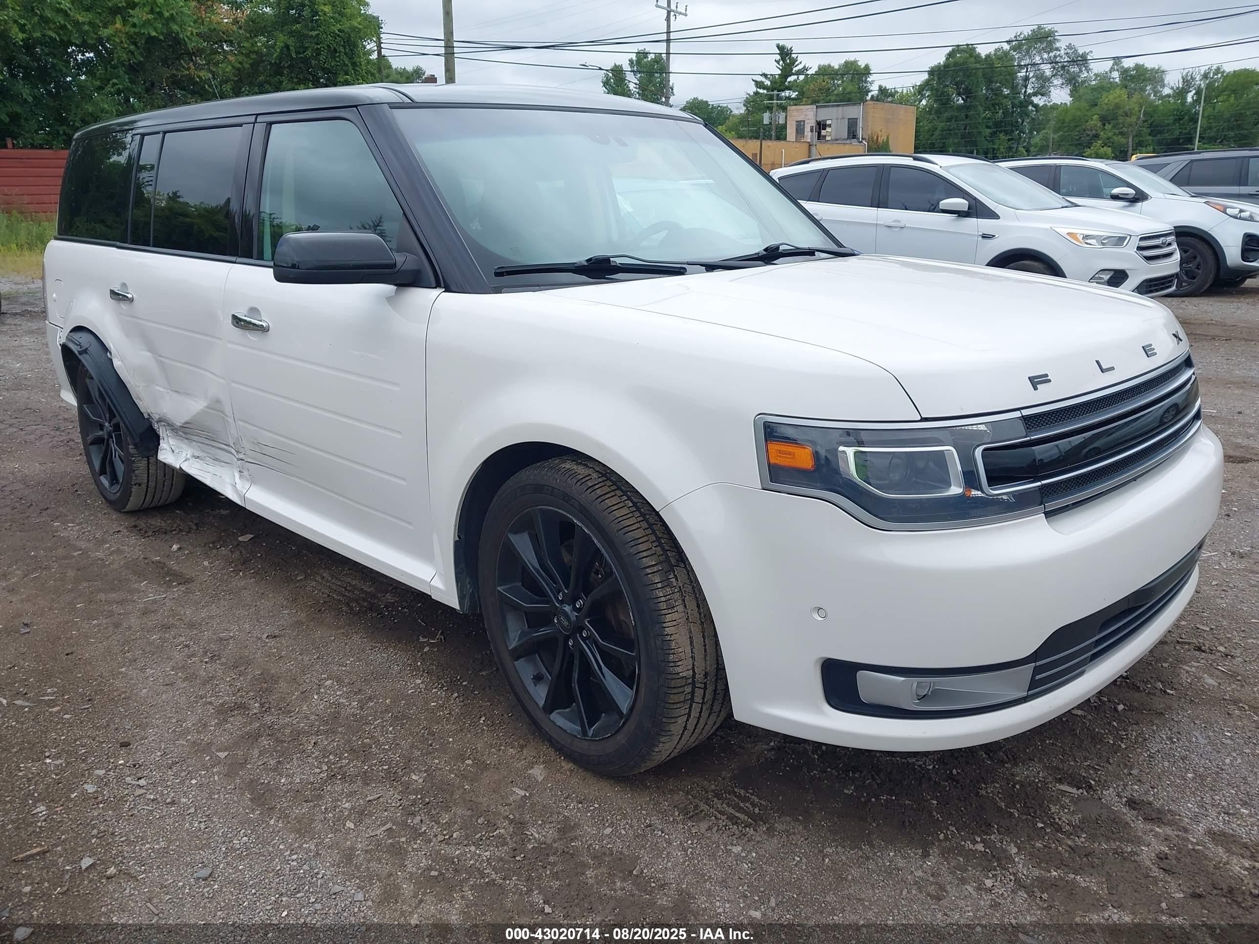 2018 Ford Flex Limited White vin: 2FMHK6DT3JBA17245