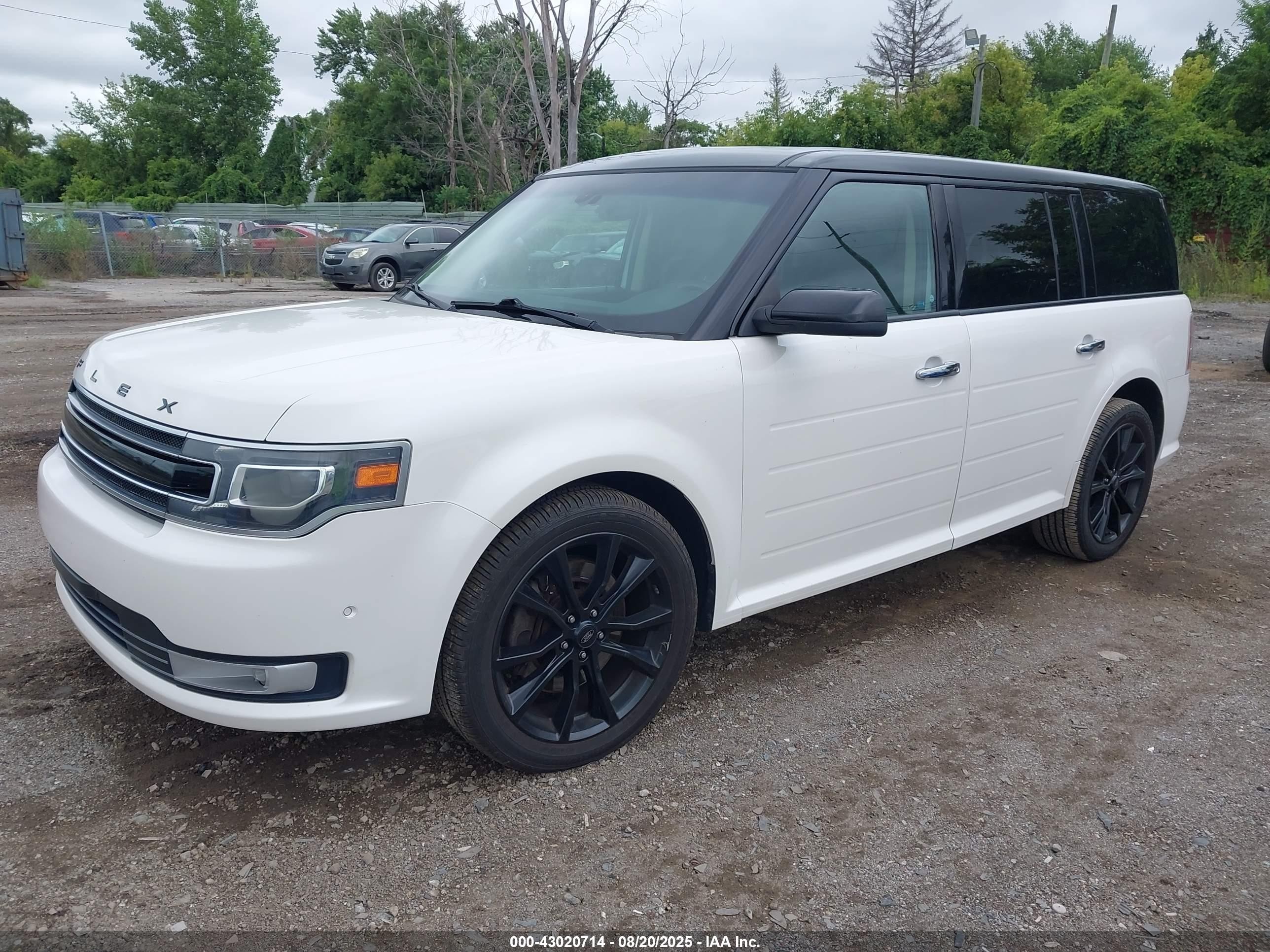 2018 Ford Flex Limited White vin: 2FMHK6DT3JBA17245