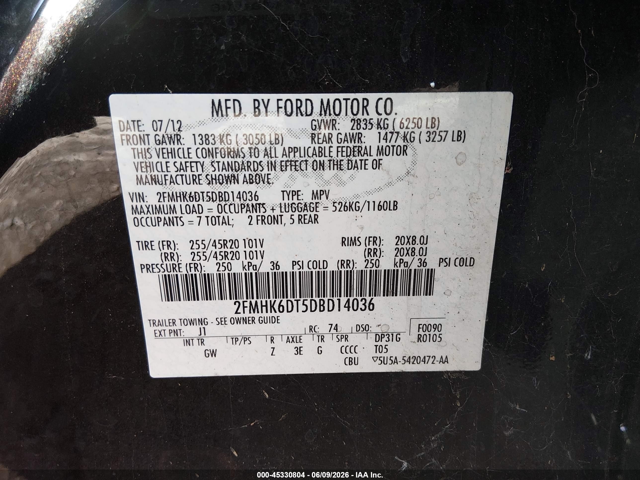 2013 Ford Flex Limited Black vin: 2FMHK6DT5DBD14036