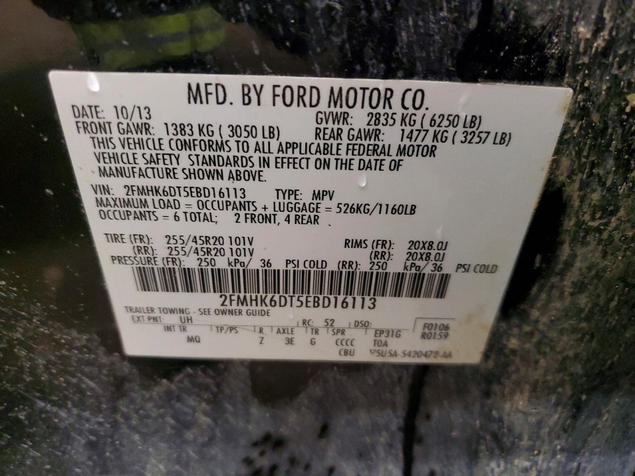 2014 Ford Flex Limited Purple vin: 2FMHK6DT5EBD16113