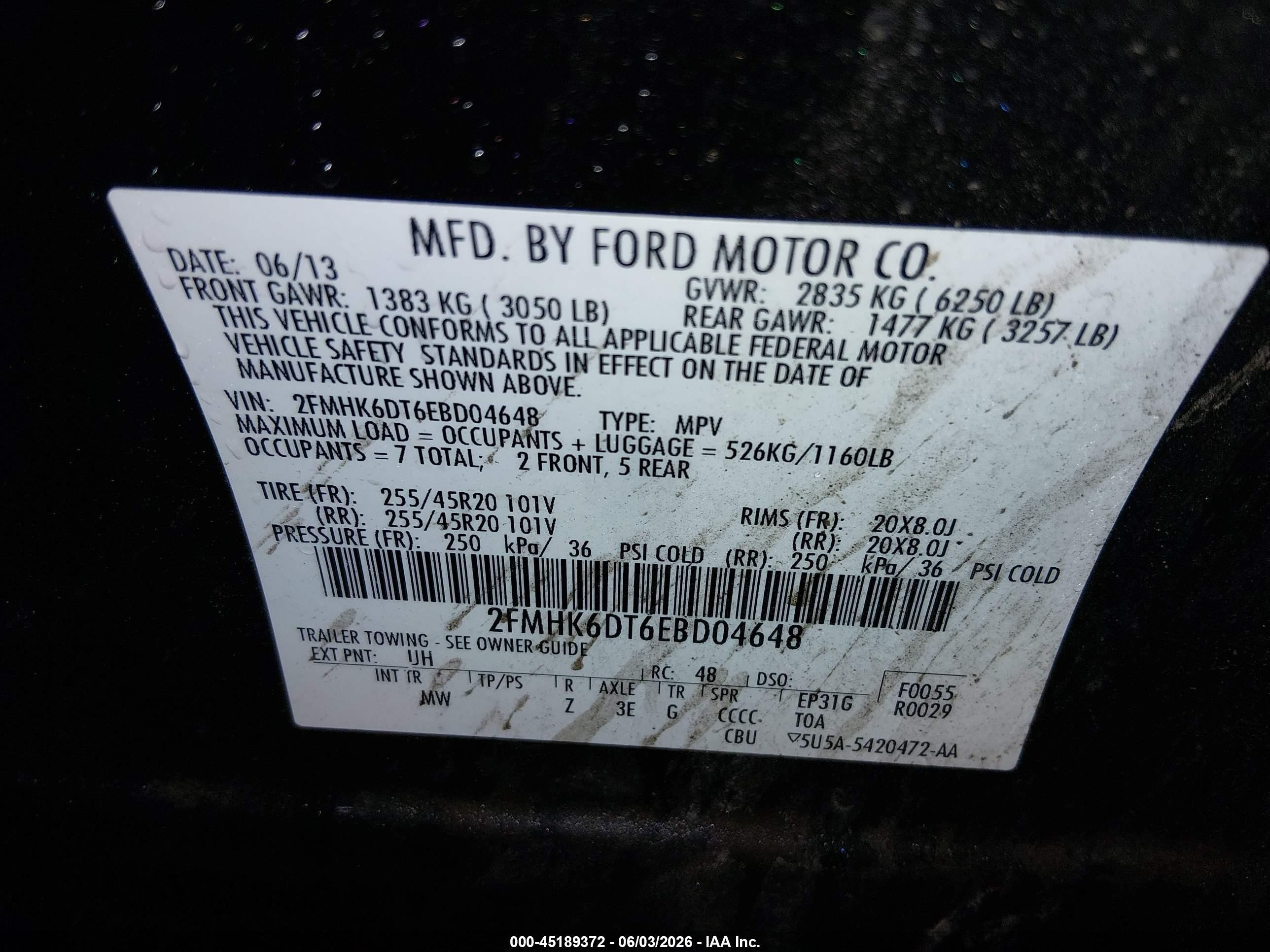 2014 Ford Flex Limited Black vin: 2FMHK6DT6EBD04648