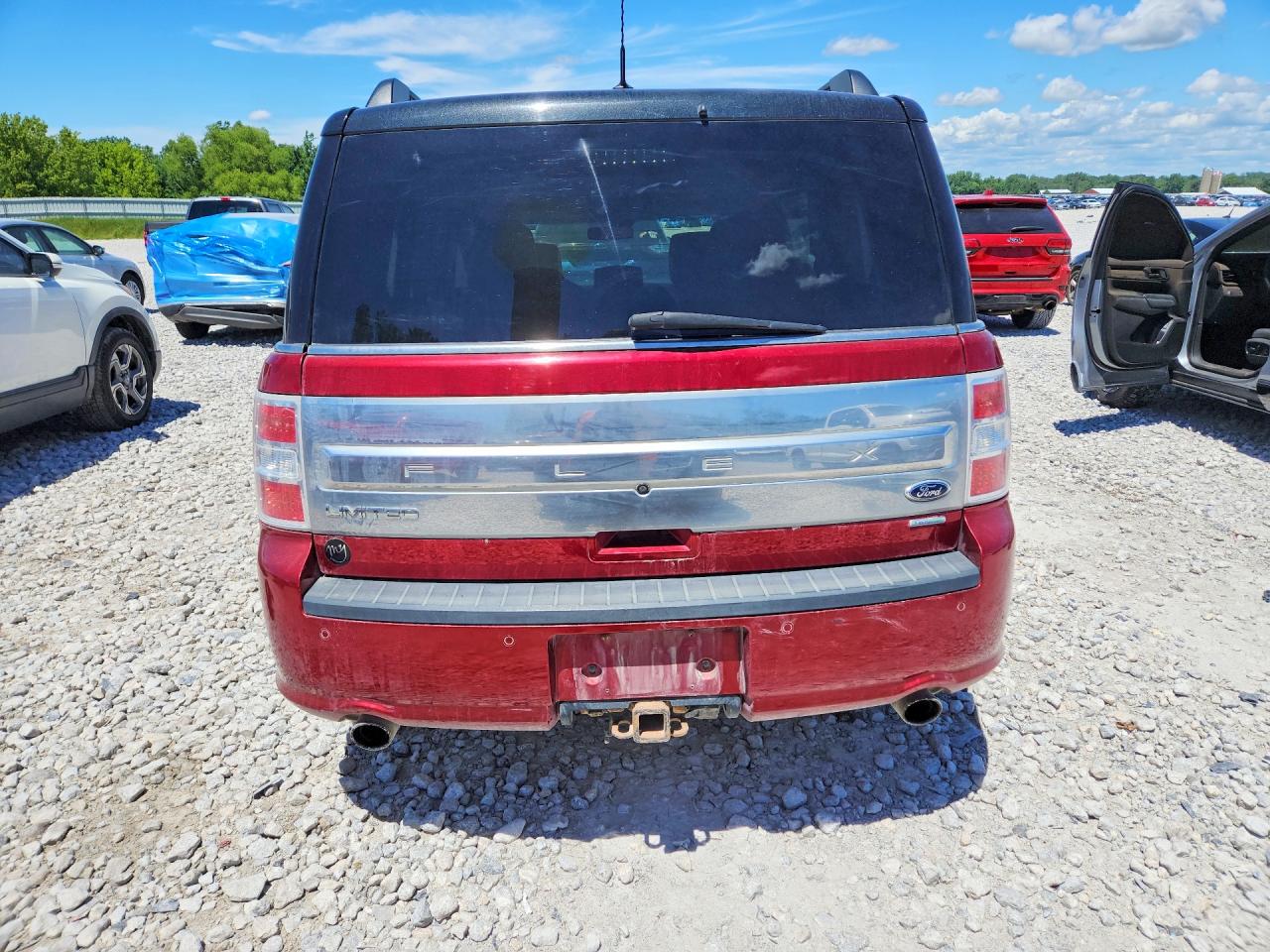 2015 Ford Flex Limited Red vin: 2FMHK6DT6FBA08224
