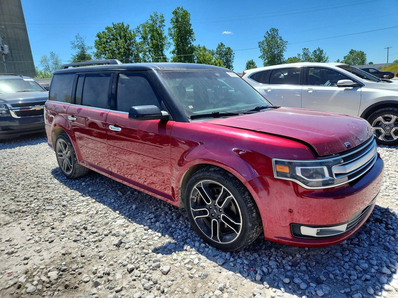 2015 Ford Flex Limited Red vin: 2FMHK6DT6FBA08224