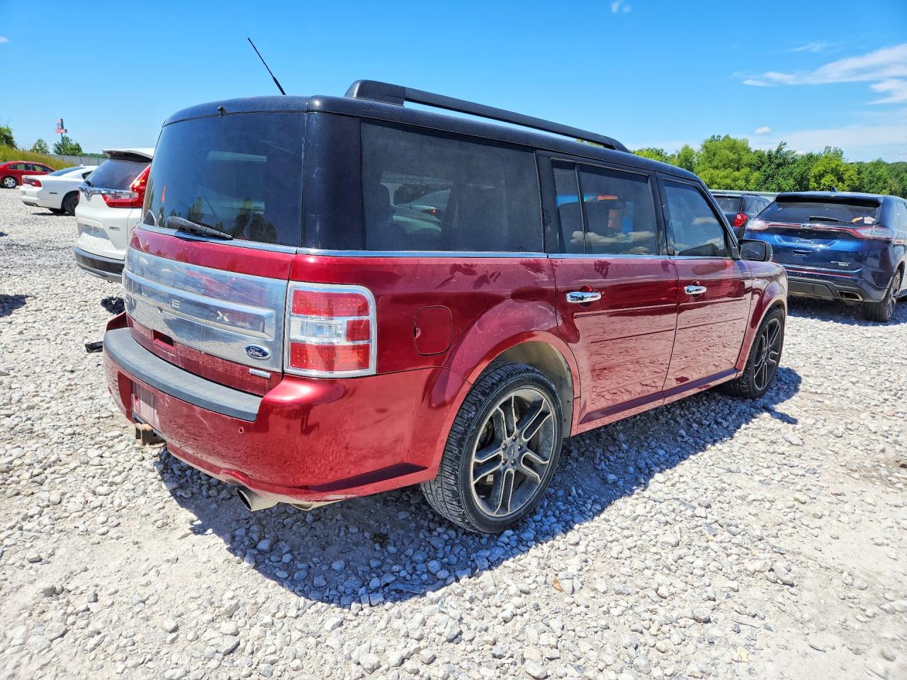 2015 Ford Flex Limited Red vin: 2FMHK6DT6FBA08224