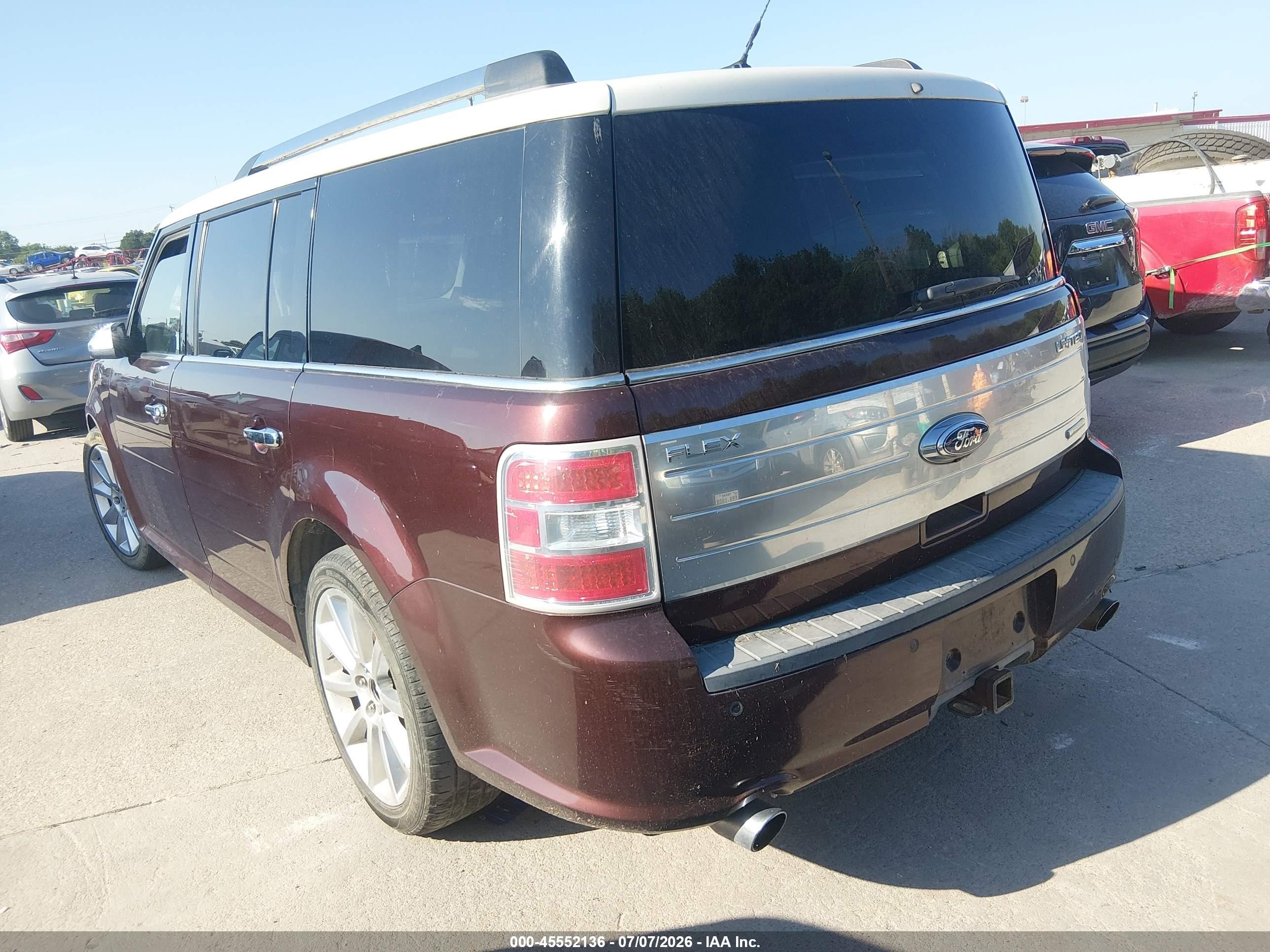 2012 Ford Flex Limited Burgundy vin: 2FMHK6DT7CBD17308