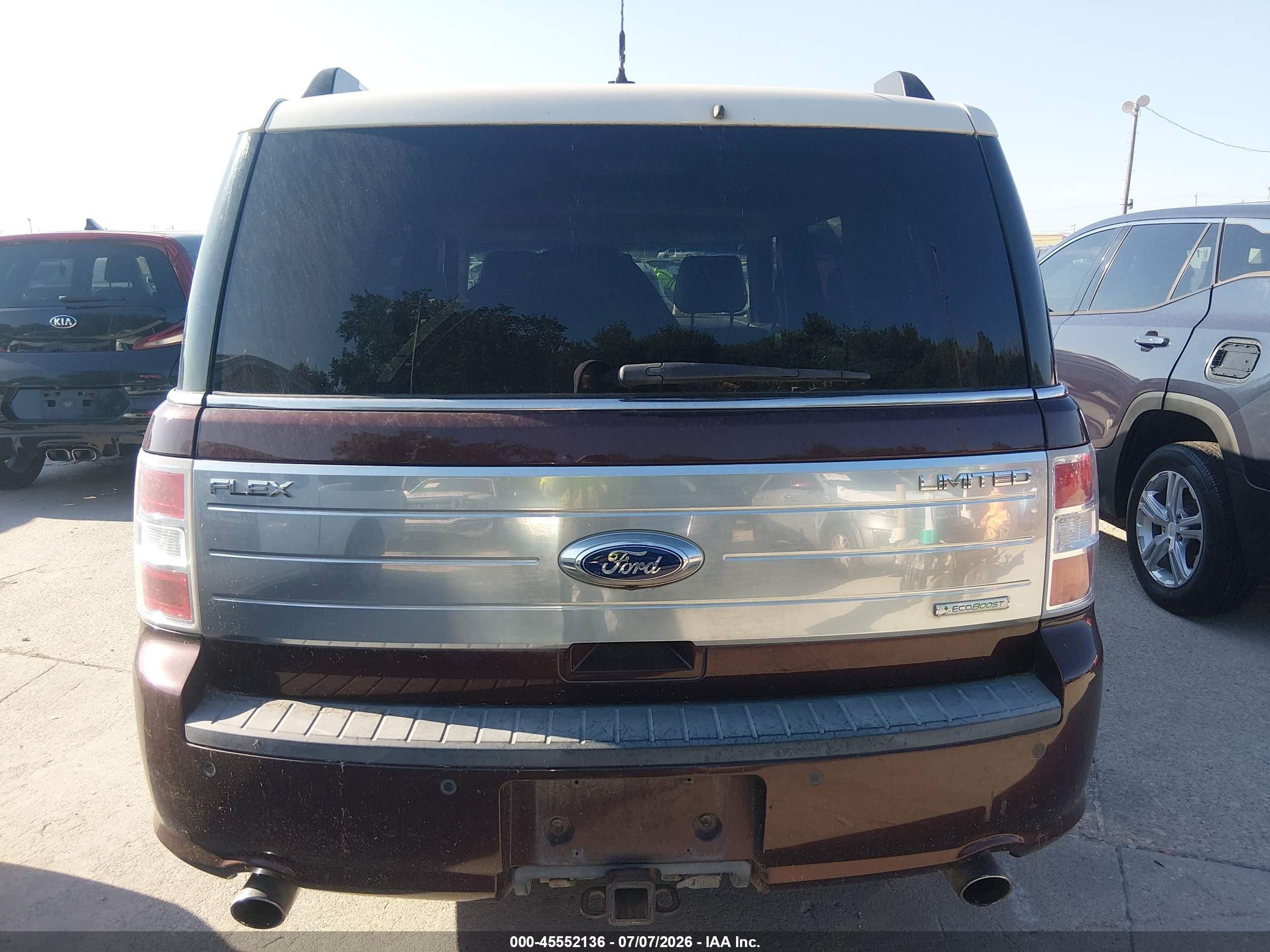 2012 Ford Flex Limited Burgundy vin: 2FMHK6DT7CBD17308