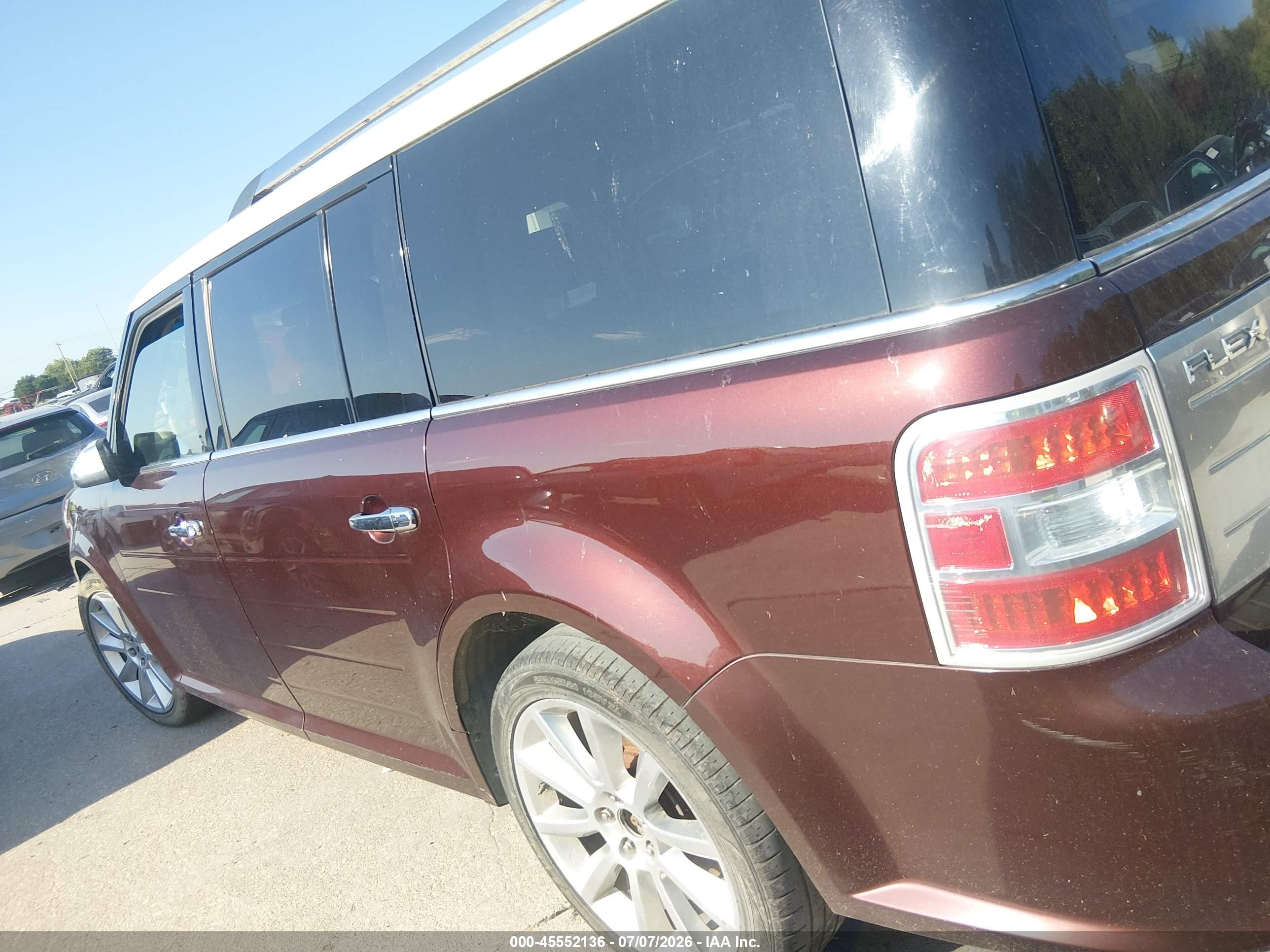 2012 Ford Flex Limited Burgundy vin: 2FMHK6DT7CBD17308