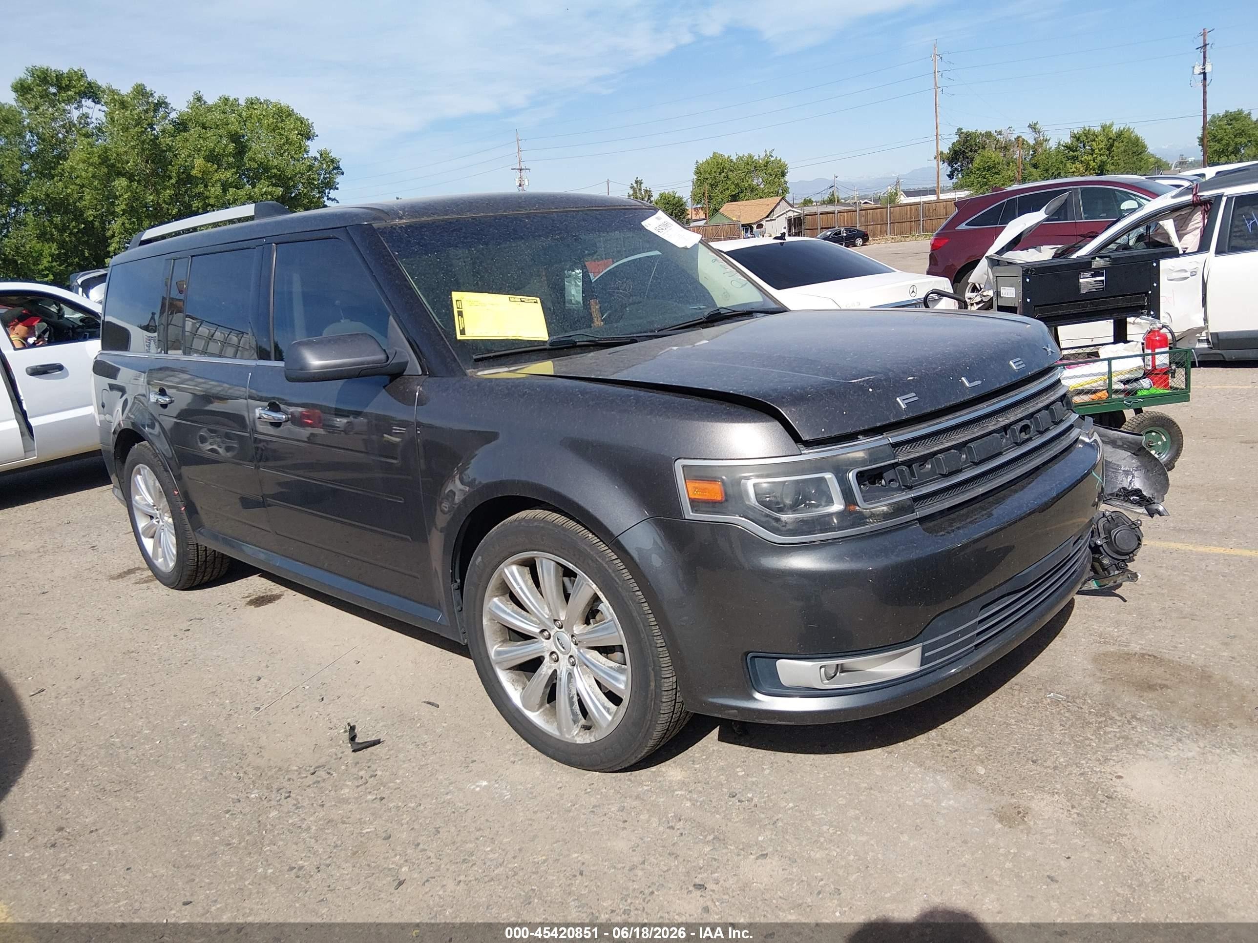 2015 Ford Flex Limited Gray vin: 2FMHK6DT7FBA08989