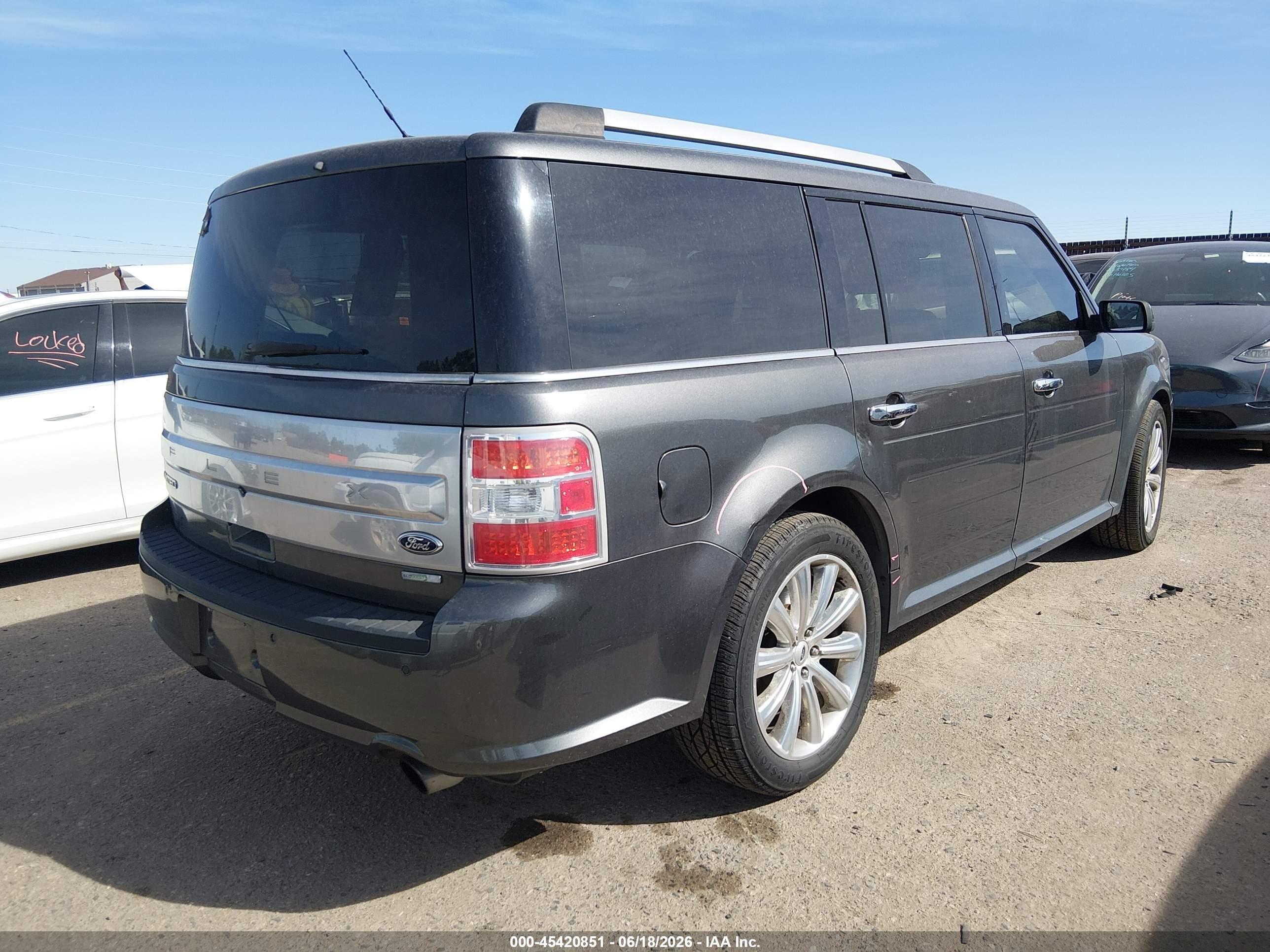 2015 Ford Flex Limited Gray vin: 2FMHK6DT7FBA08989