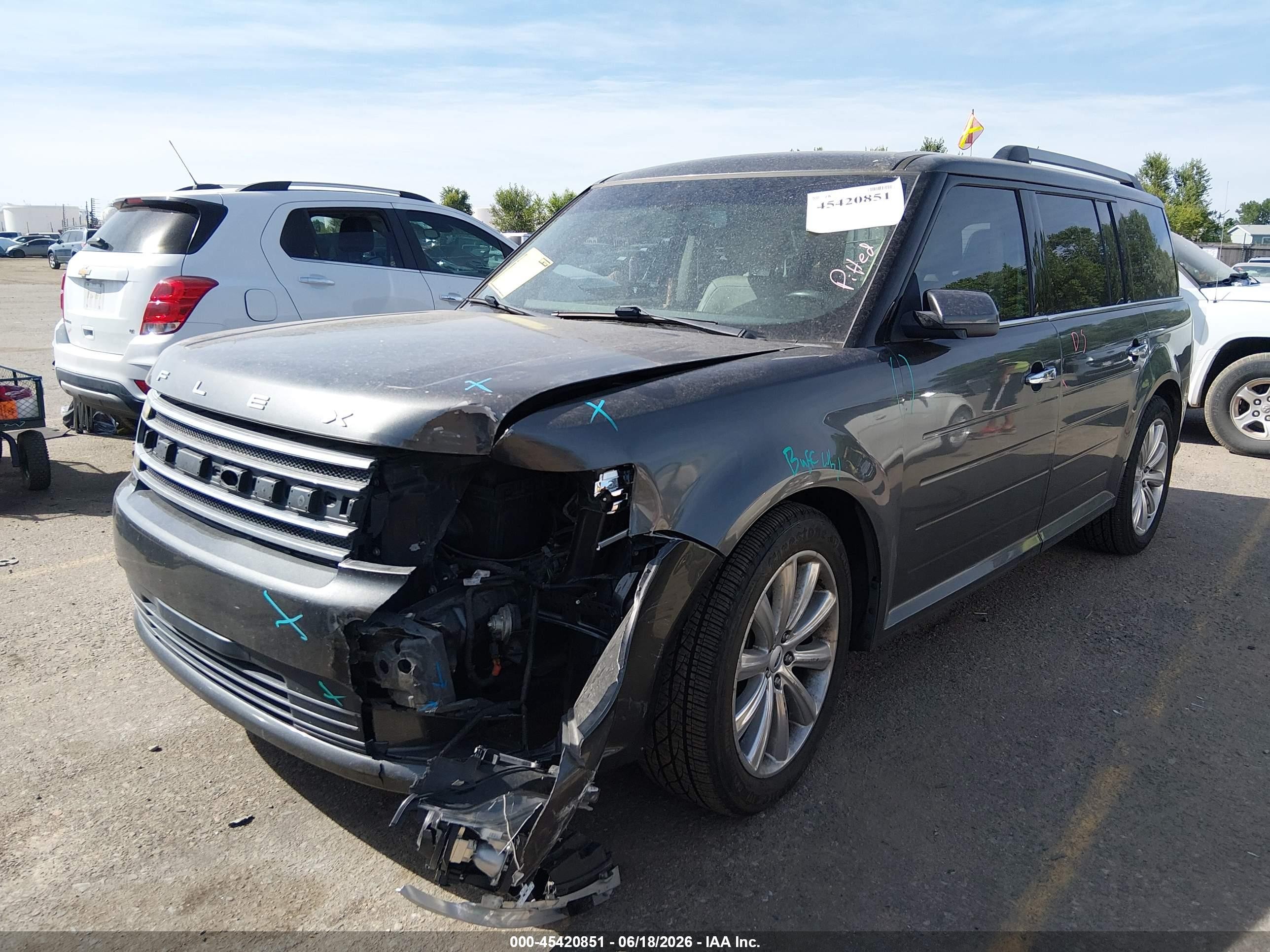 2015 Ford Flex Limited Gray vin: 2FMHK6DT7FBA08989