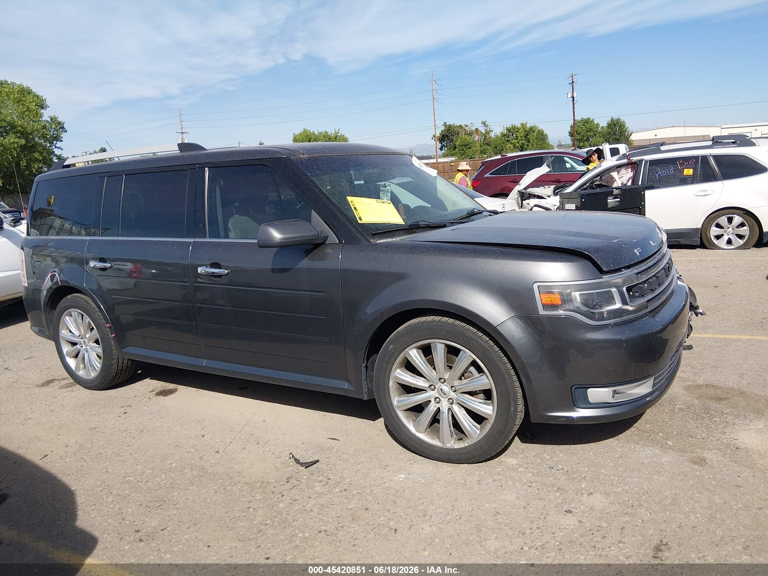 2015 Ford Flex Limited Gray vin: 2FMHK6DT7FBA08989