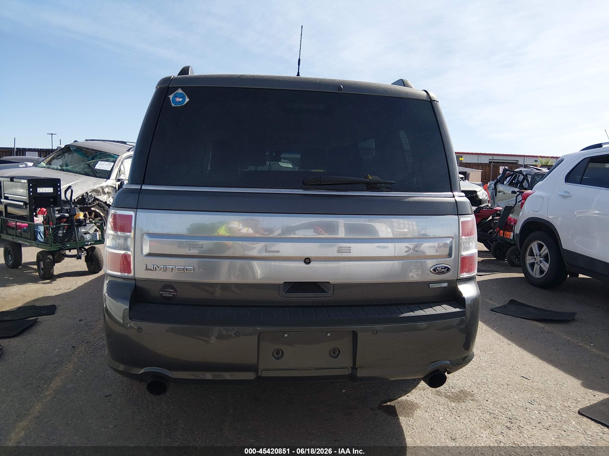 2015 Ford Flex Limited Gray vin: 2FMHK6DT7FBA08989