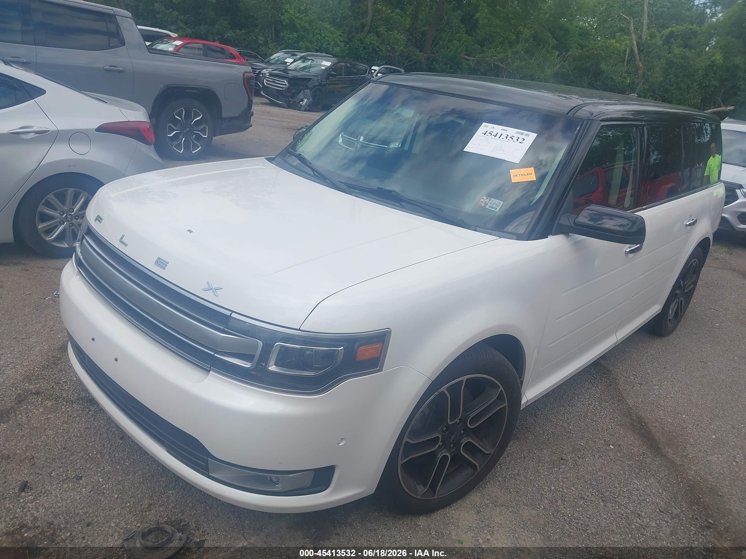 2015 Ford Flex Limited Белый vin: 2FMHK6DT8FBA08483