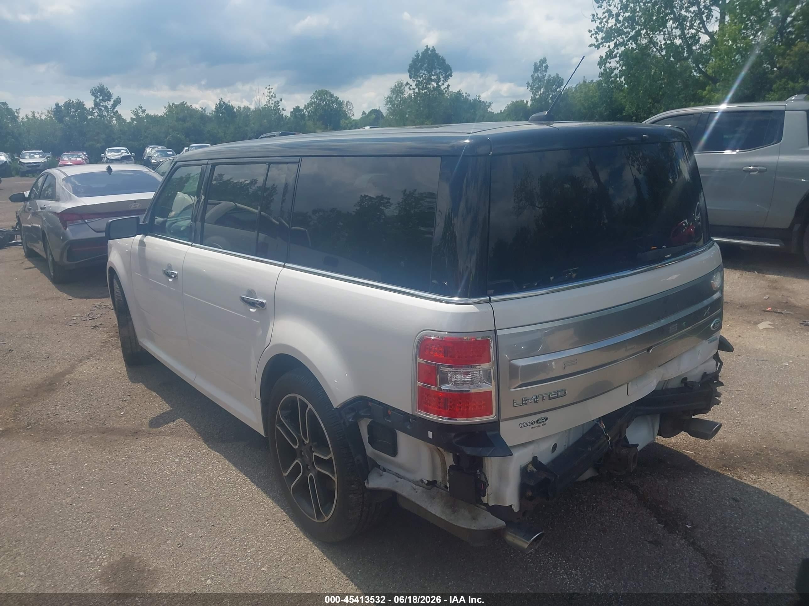 2015 Ford Flex Limited Белый vin: 2FMHK6DT8FBA08483