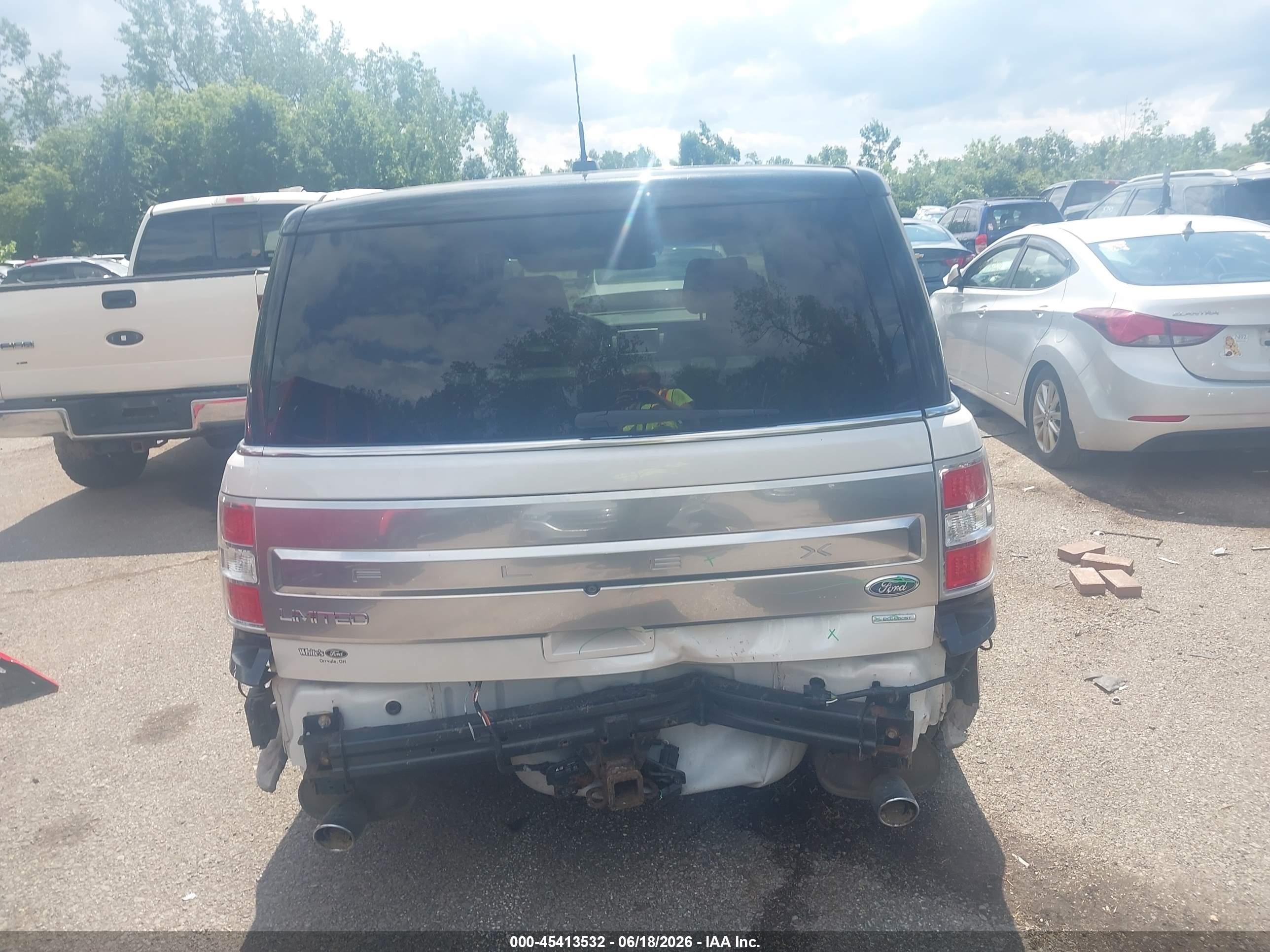 2015 Ford Flex Limited Белый vin: 2FMHK6DT8FBA08483