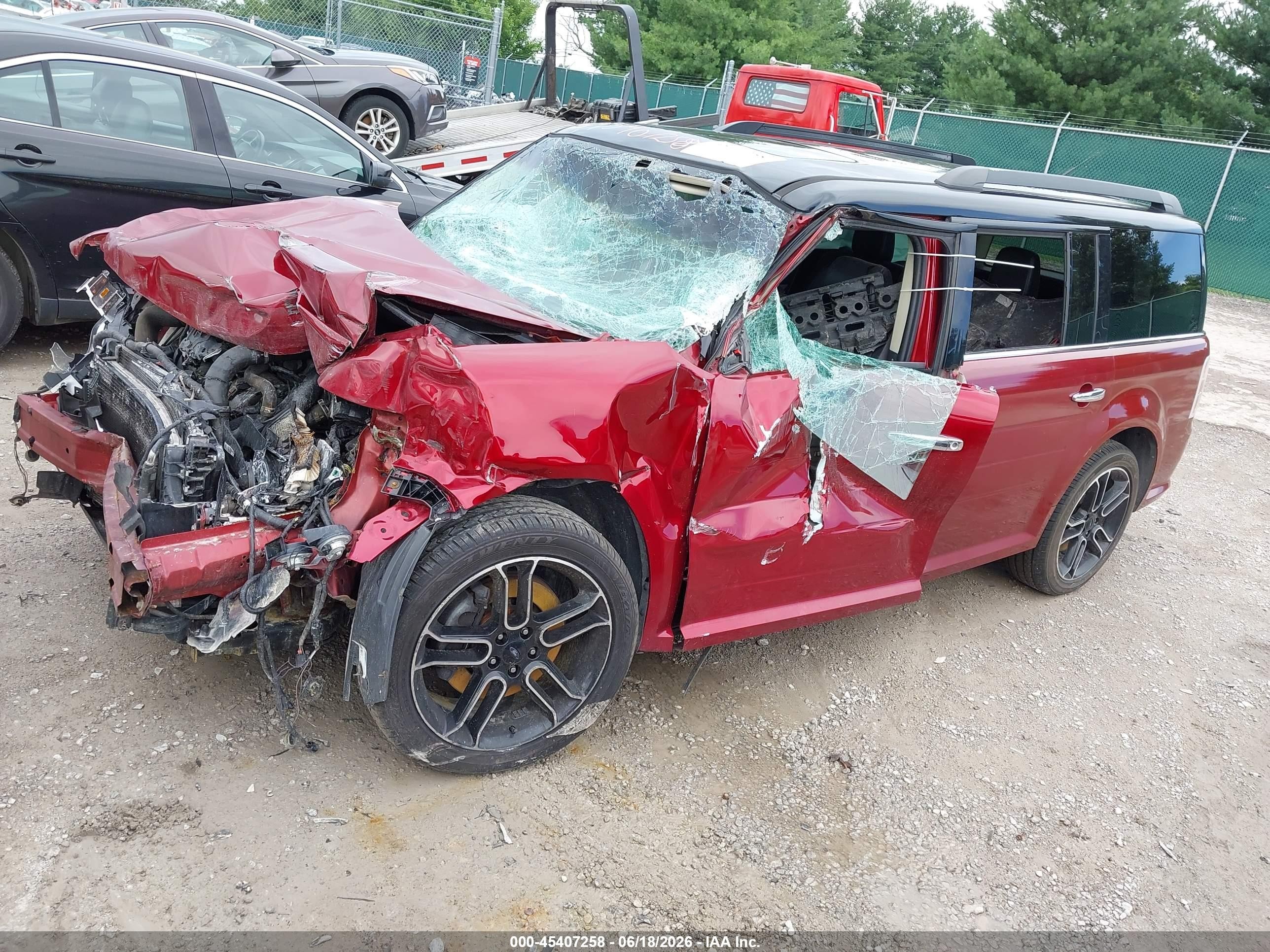2013 Ford Flex Limited Red vin: 2FMHK6DT9DBD36766