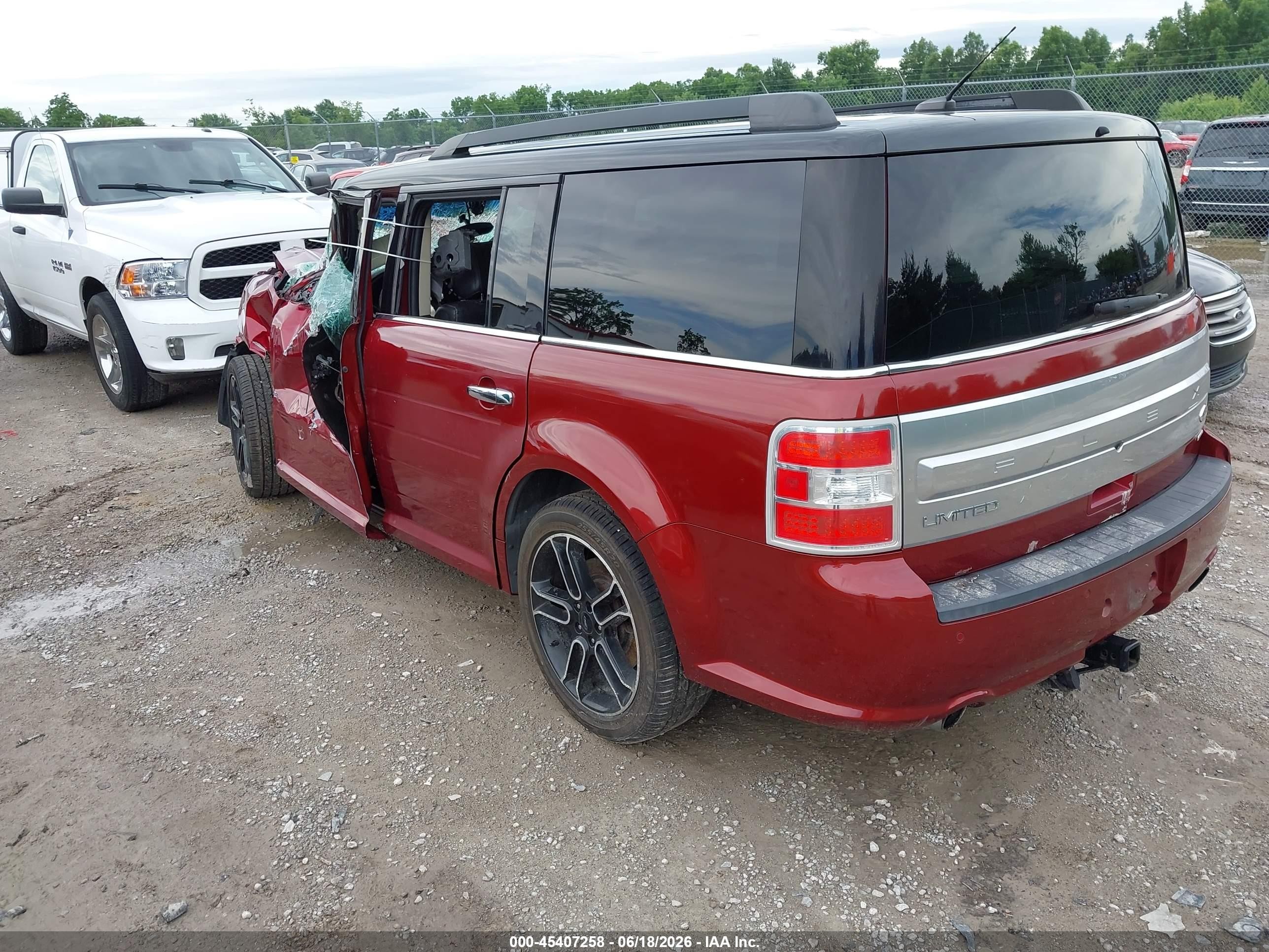 2013 Ford Flex Limited Red vin: 2FMHK6DT9DBD36766
