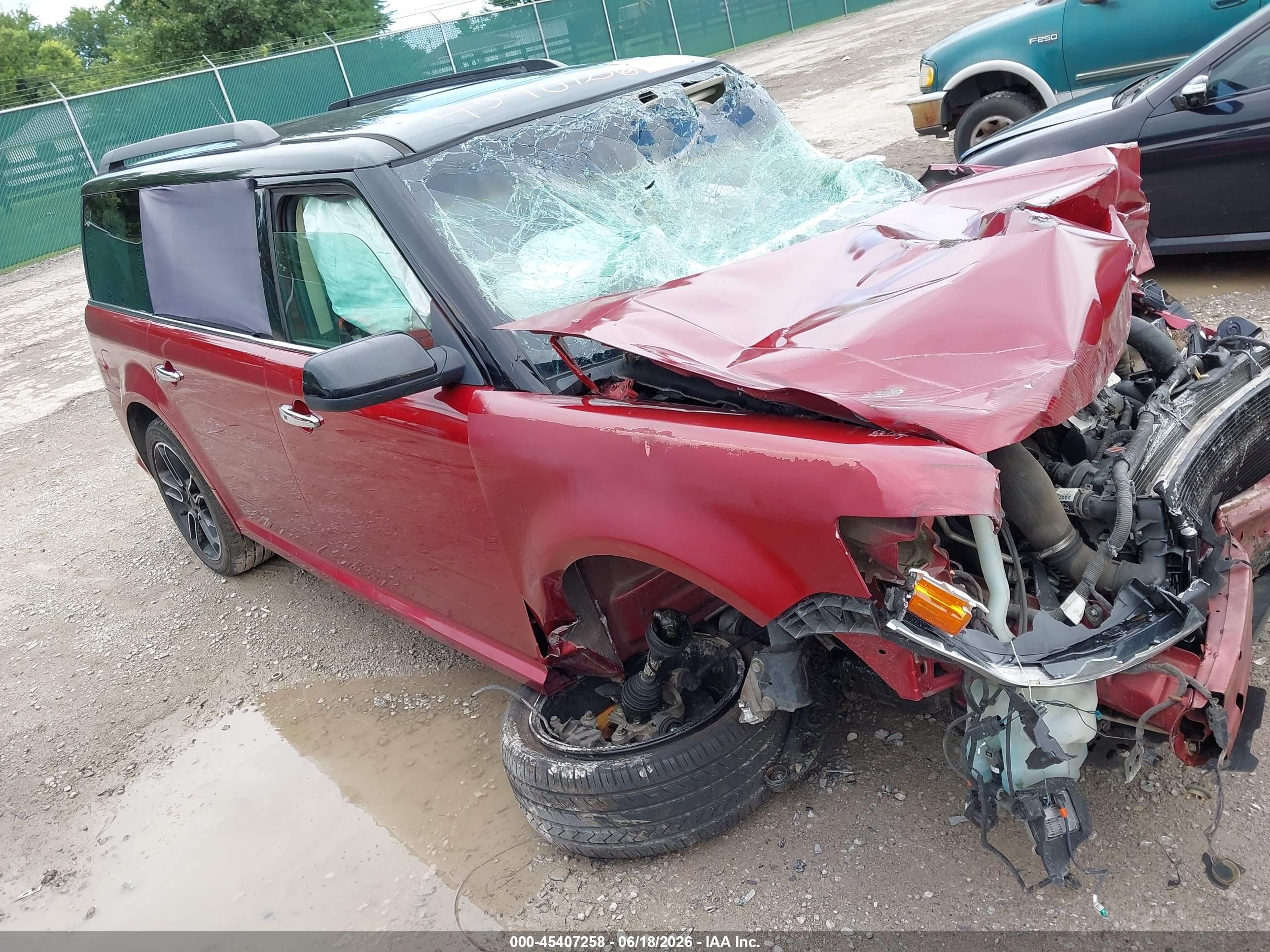 2013 Ford Flex Limited Red vin: 2FMHK6DT9DBD36766