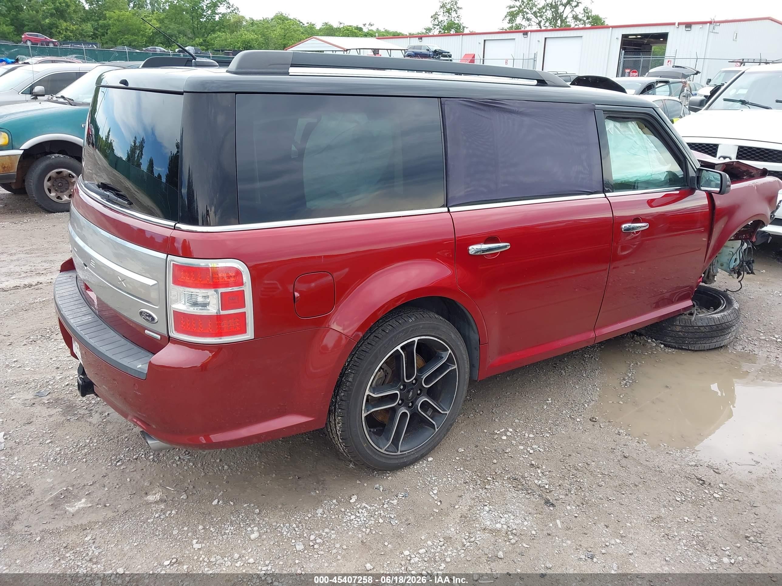 2013 Ford Flex Limited Red vin: 2FMHK6DT9DBD36766