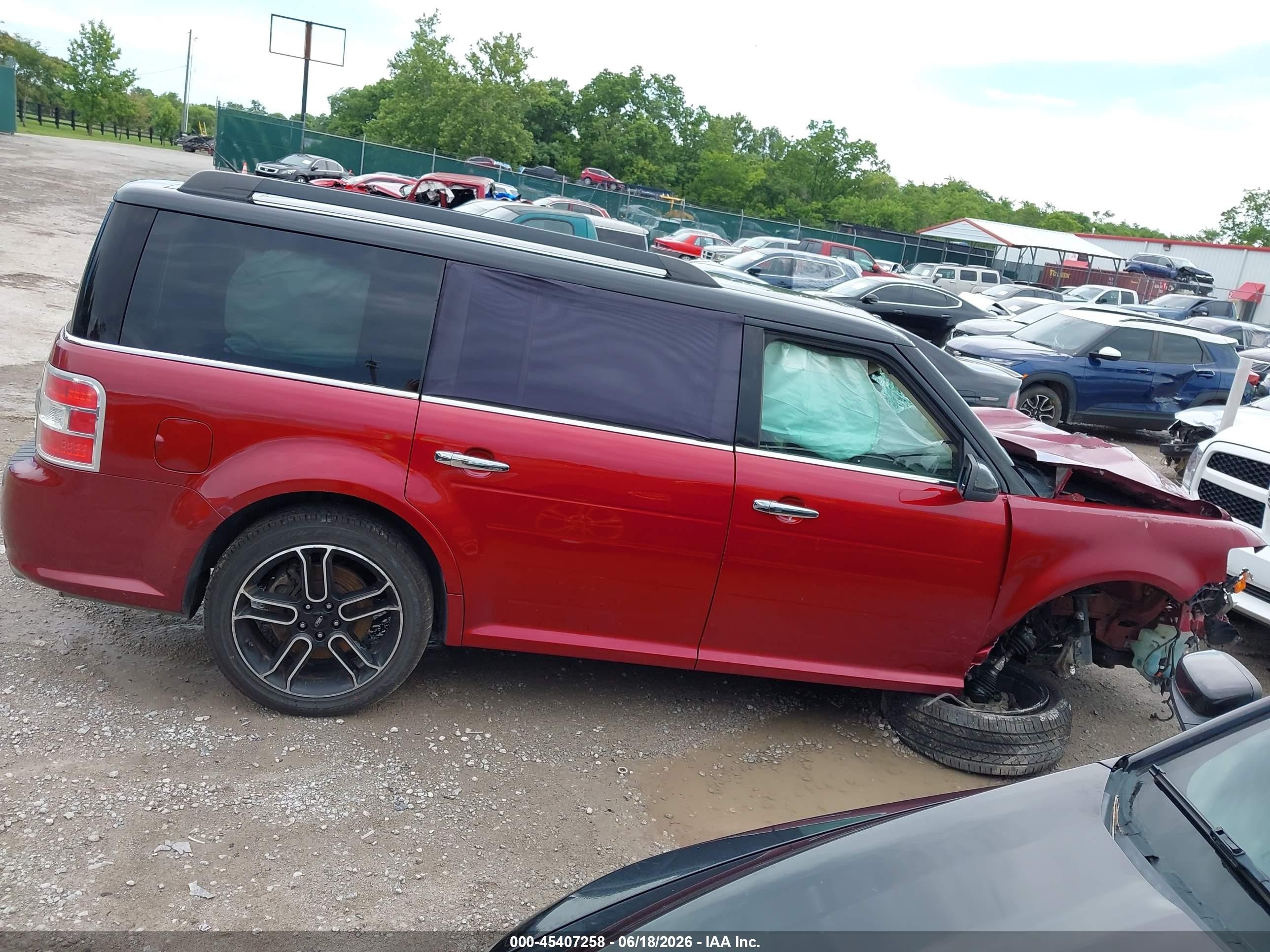 2013 Ford Flex Limited Red vin: 2FMHK6DT9DBD36766