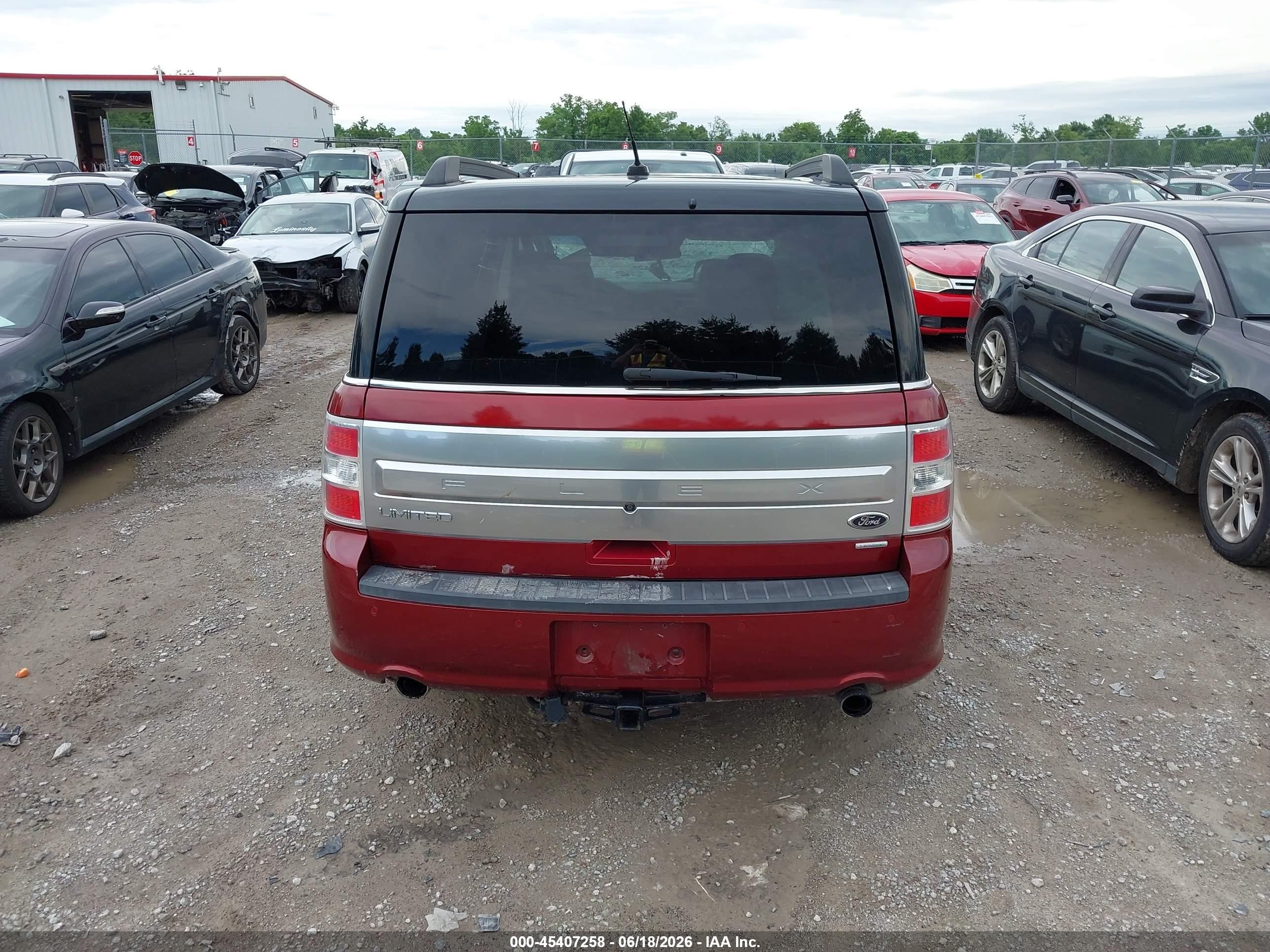 2013 Ford Flex Limited Red vin: 2FMHK6DT9DBD36766