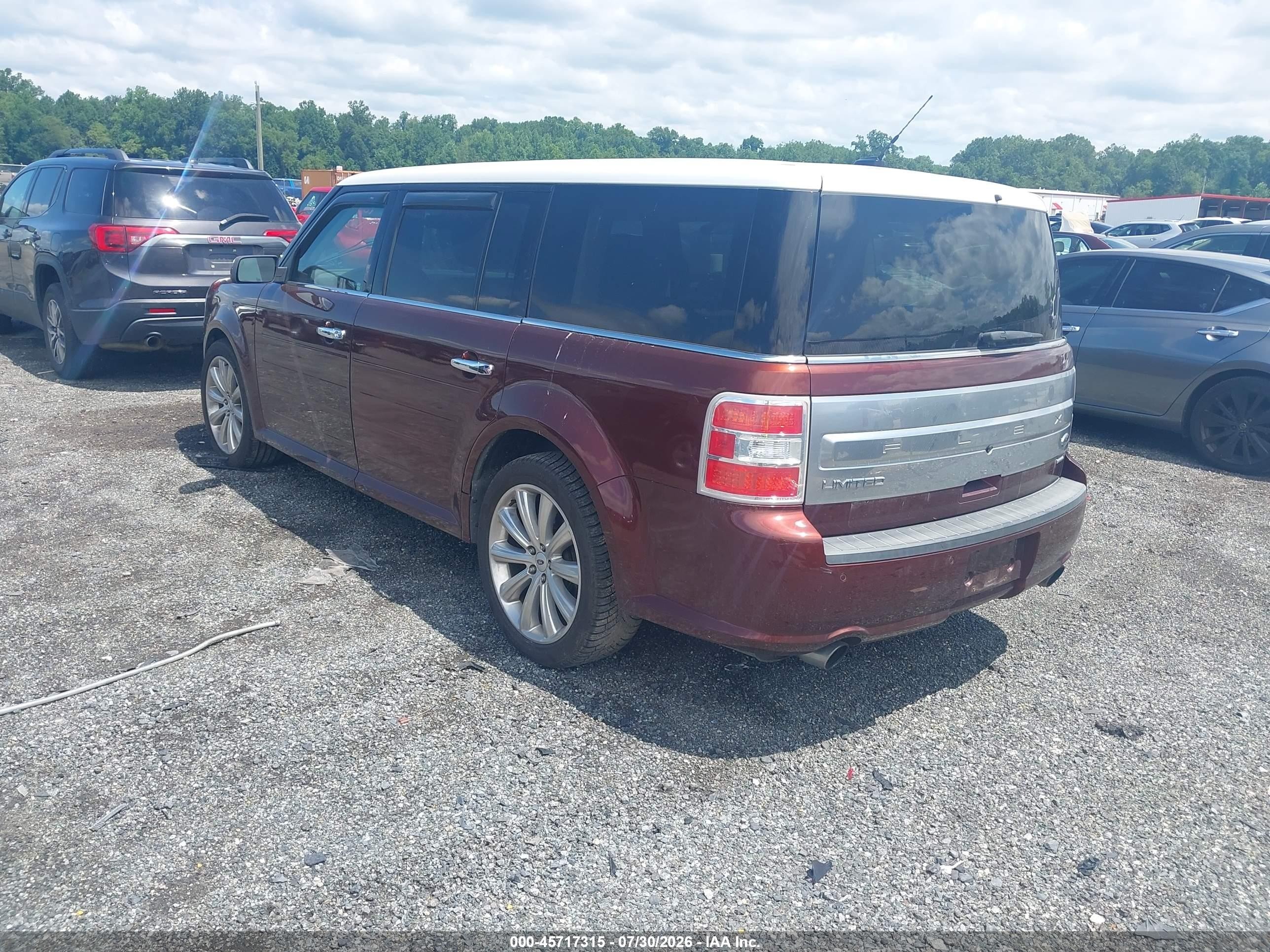 2015 Ford Flex Limited Красный vin: 2FMHK6DT9FBA09013