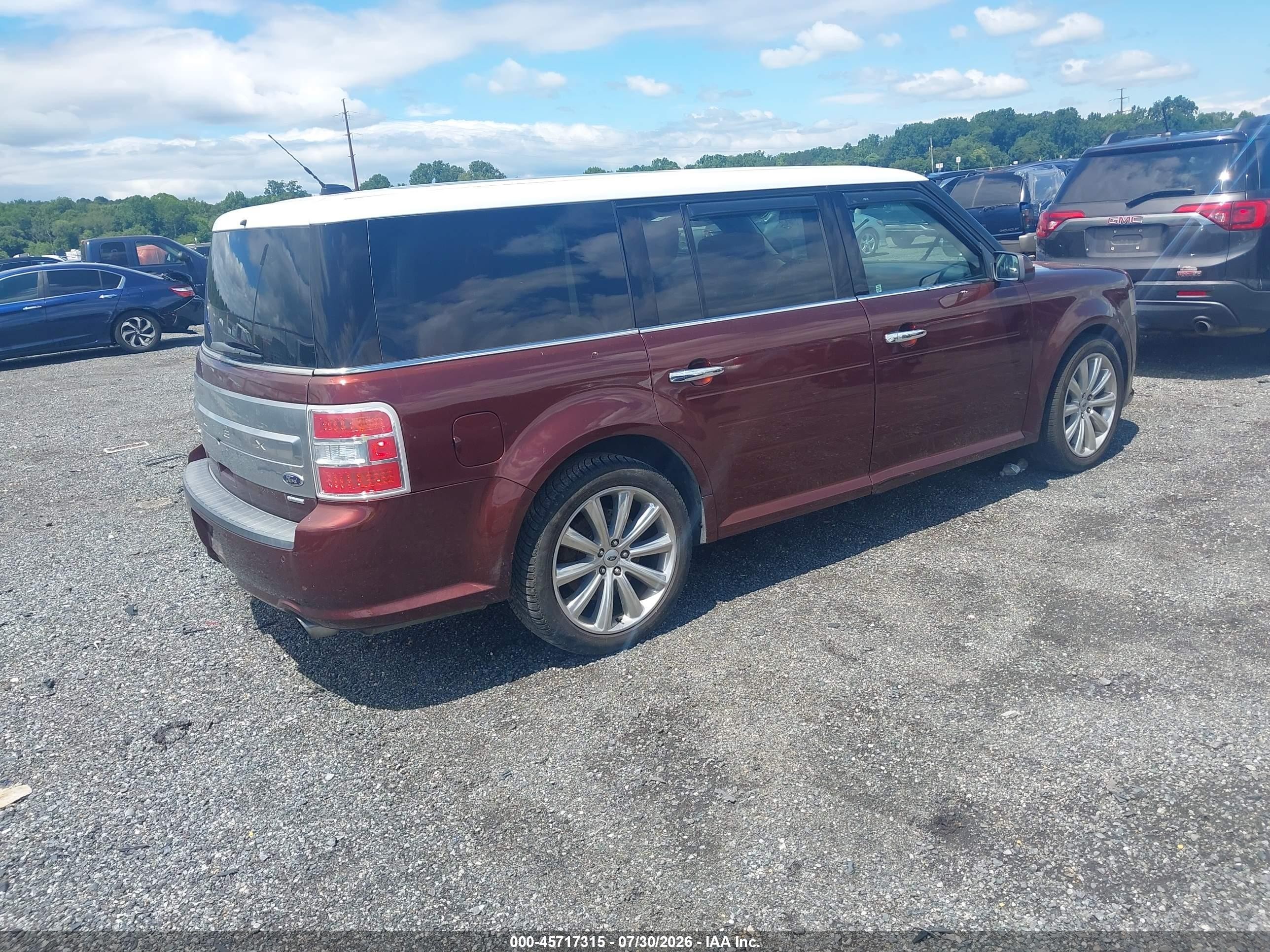 2015 Ford Flex Limited Красный vin: 2FMHK6DT9FBA09013