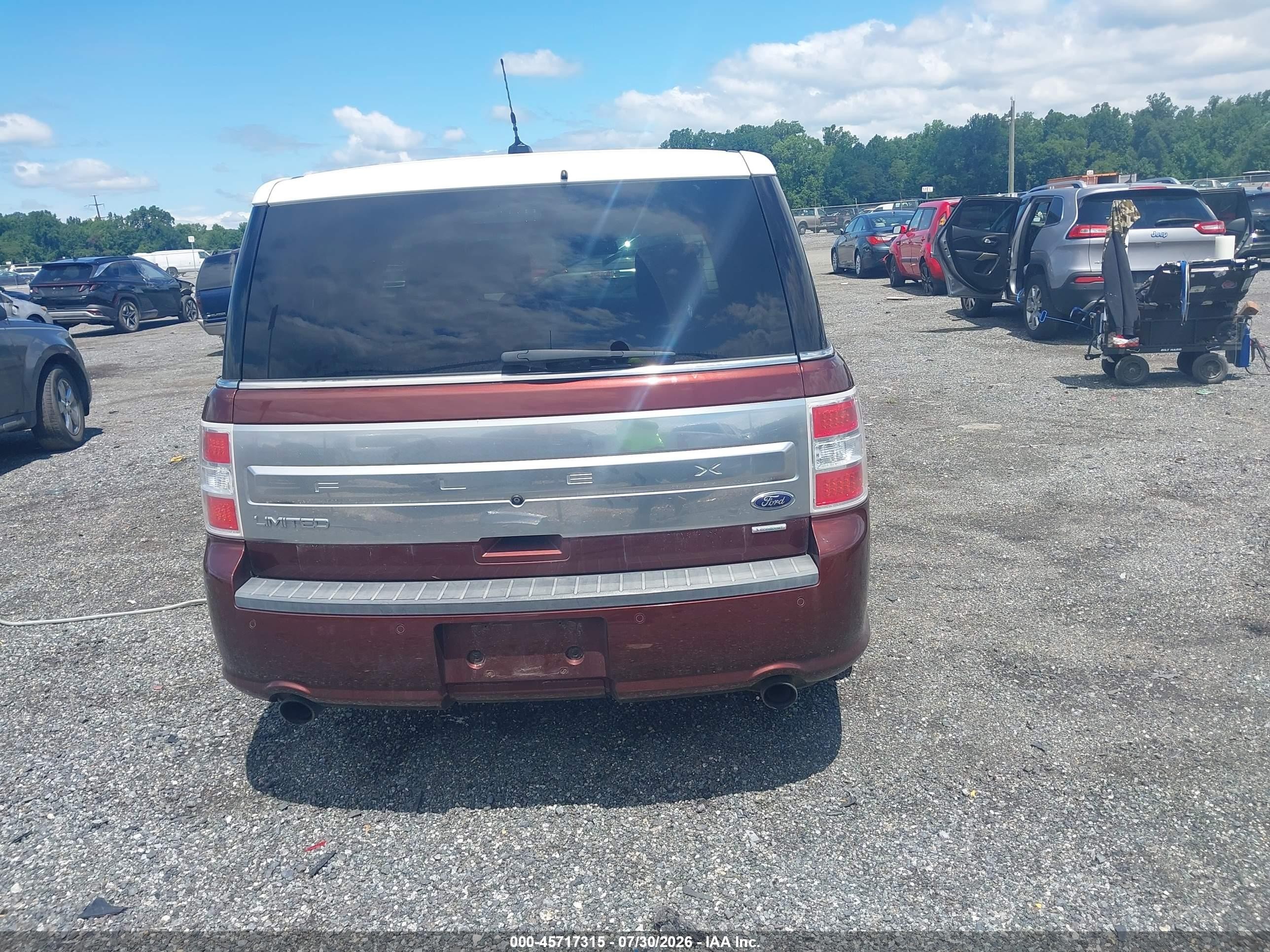 2015 Ford Flex Limited Красный vin: 2FMHK6DT9FBA09013