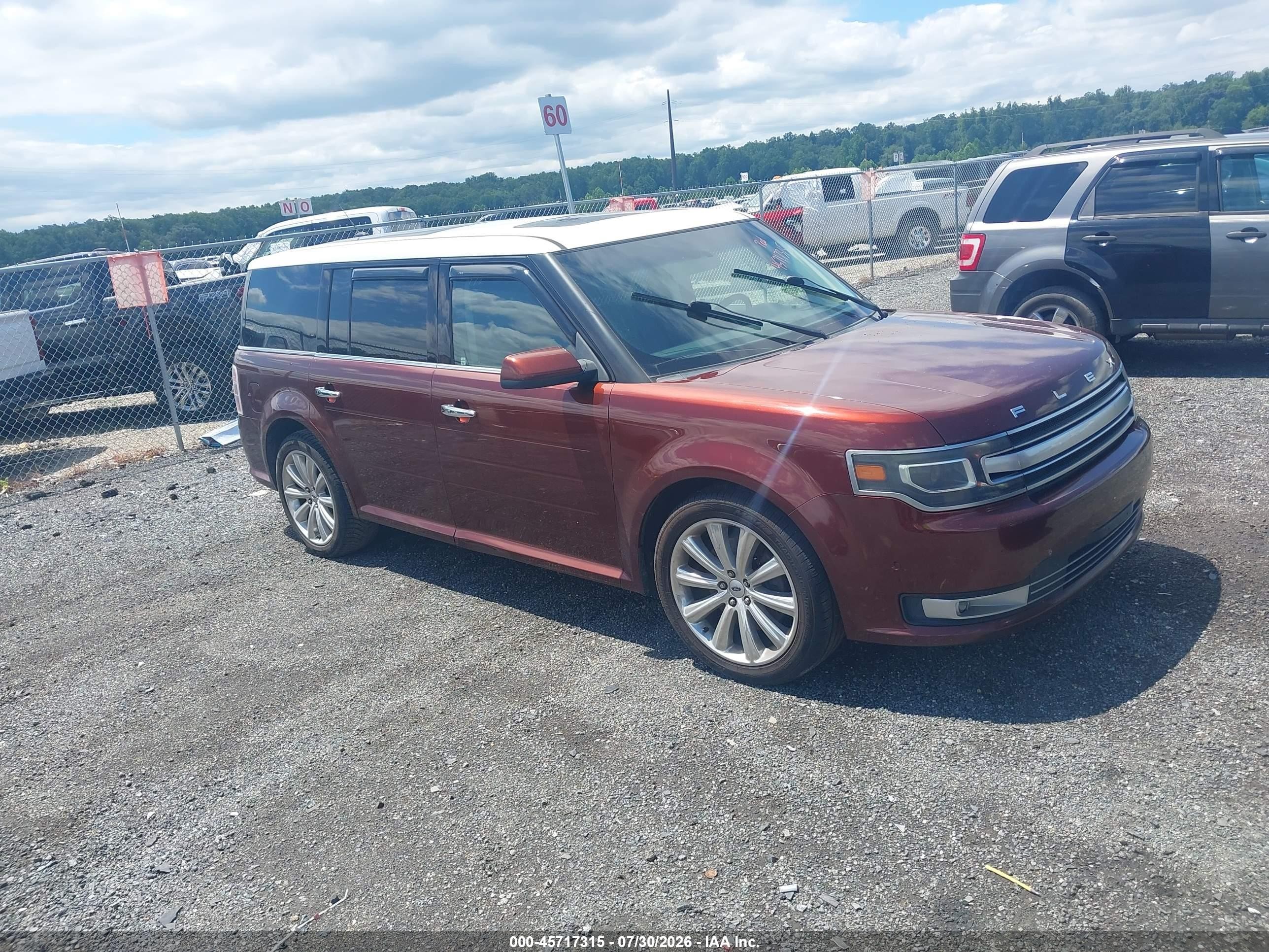 2015 Ford Flex Limited Красный vin: 2FMHK6DT9FBA09013