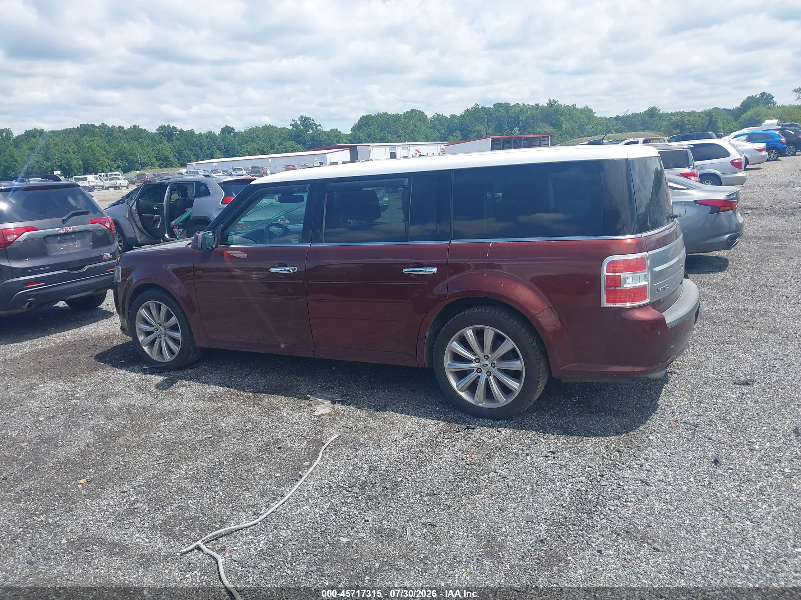 2015 Ford Flex Limited Красный vin: 2FMHK6DT9FBA09013