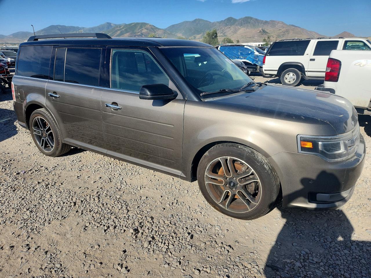 2014 Ford Flex Limited Gray vin: 2FMHK6DTXEBD01736