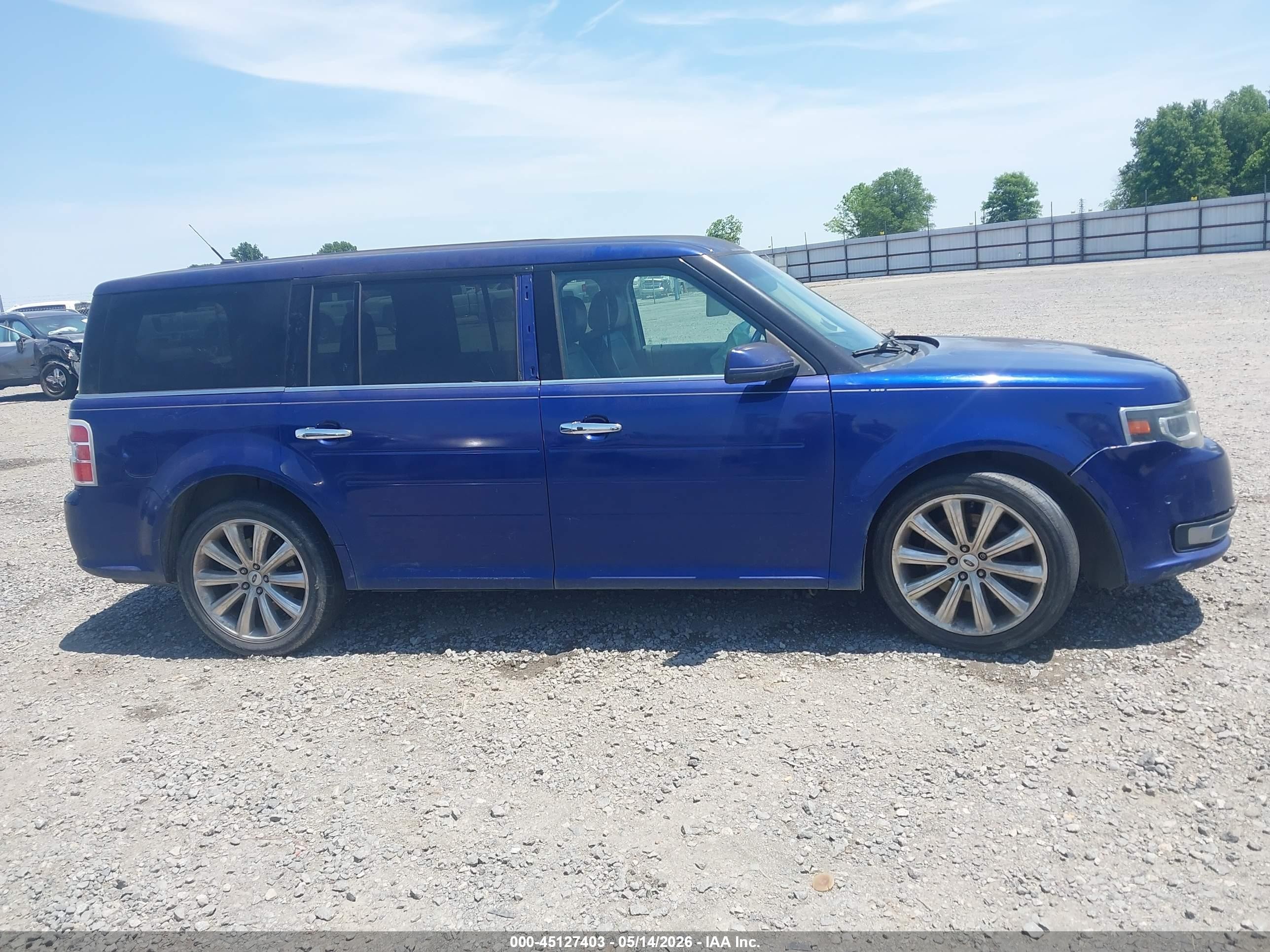 2014 Ford Flex Limited Blue vin: 2FMHK6DTXEBD14003